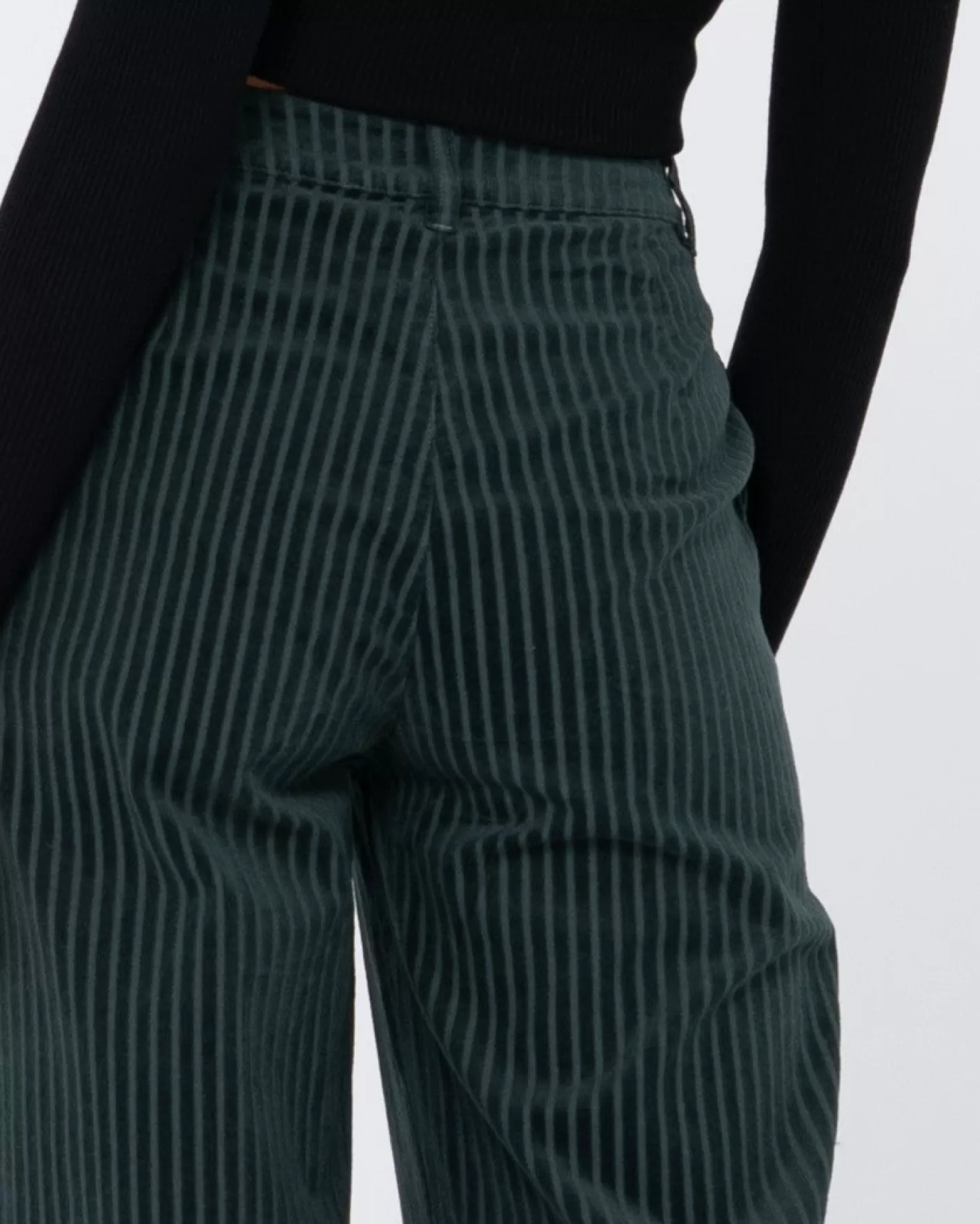 Mujer Rusty Pantalon De Pana Con Pernera Ancha Y Talle Alto Amanda