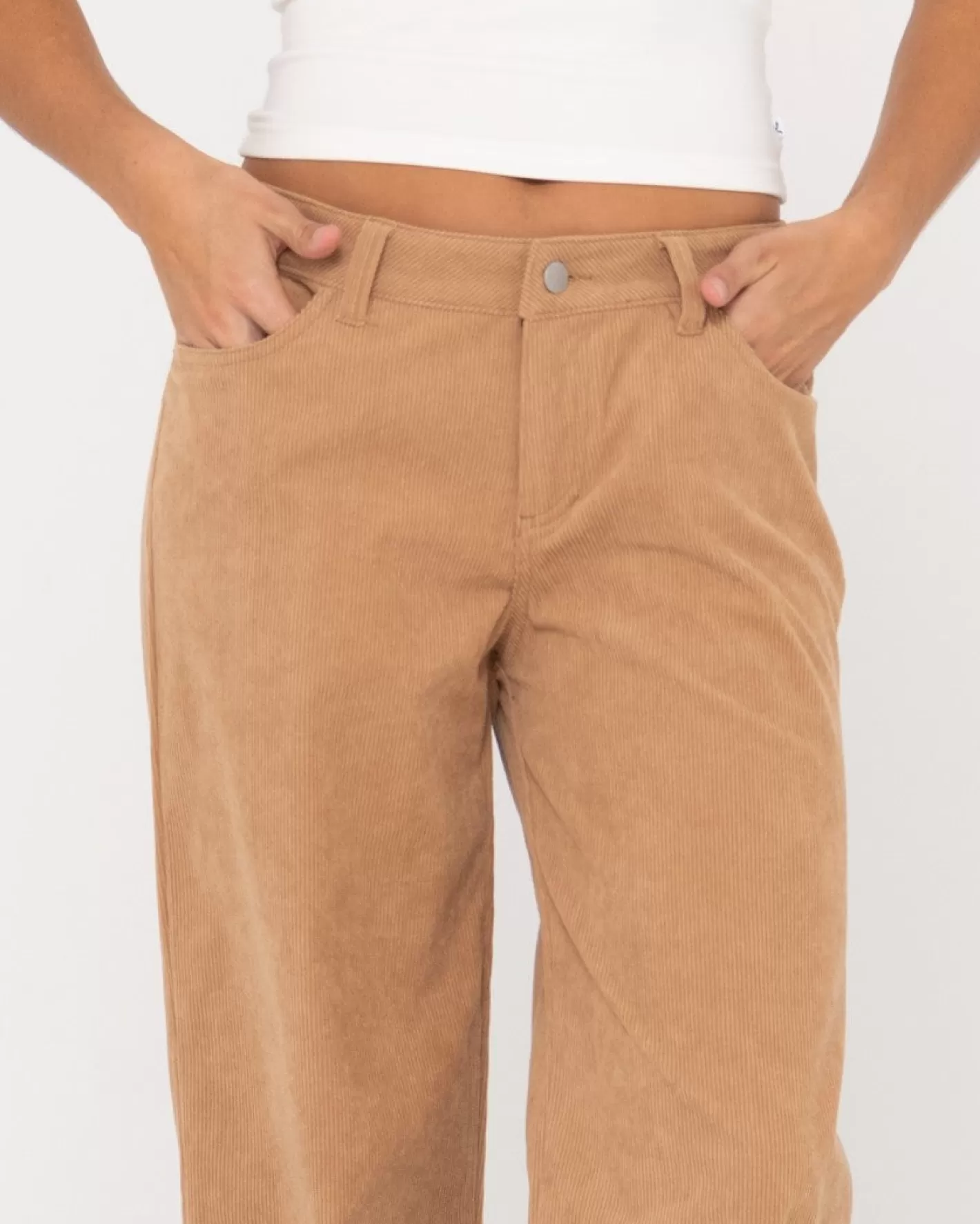 Mujer Rusty Pantalon De Pana Con Pernera Ancha Y Tiro Bajo The Secret