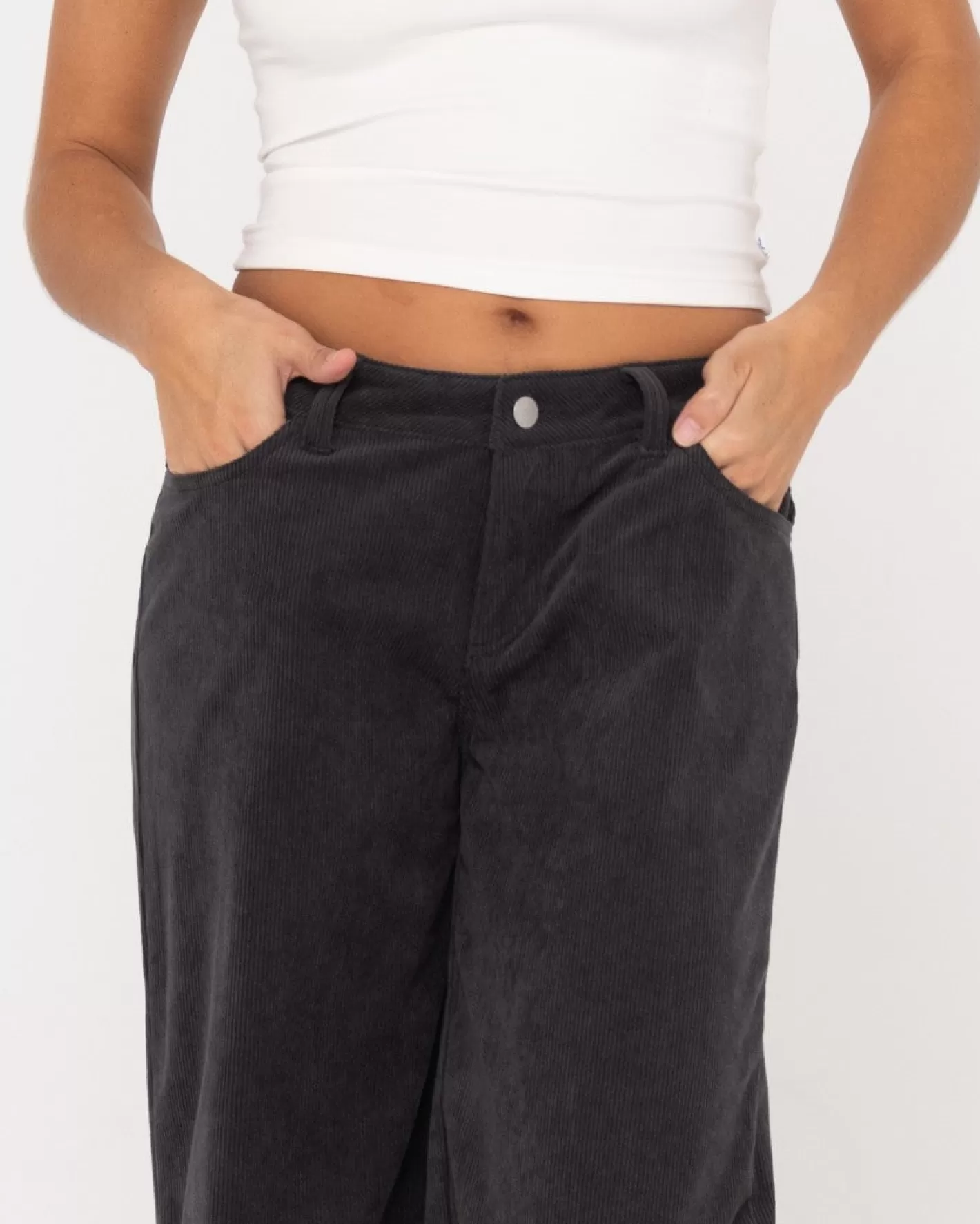 Mujer Rusty Pantalon De Pana Con Pernera Ancha Y Tiro Bajo The Secret