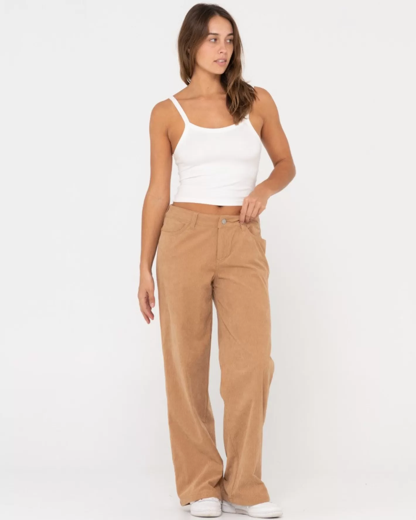 Mujer Rusty Pantalon De Pana Con Pernera Ancha Y Tiro Bajo The Secret