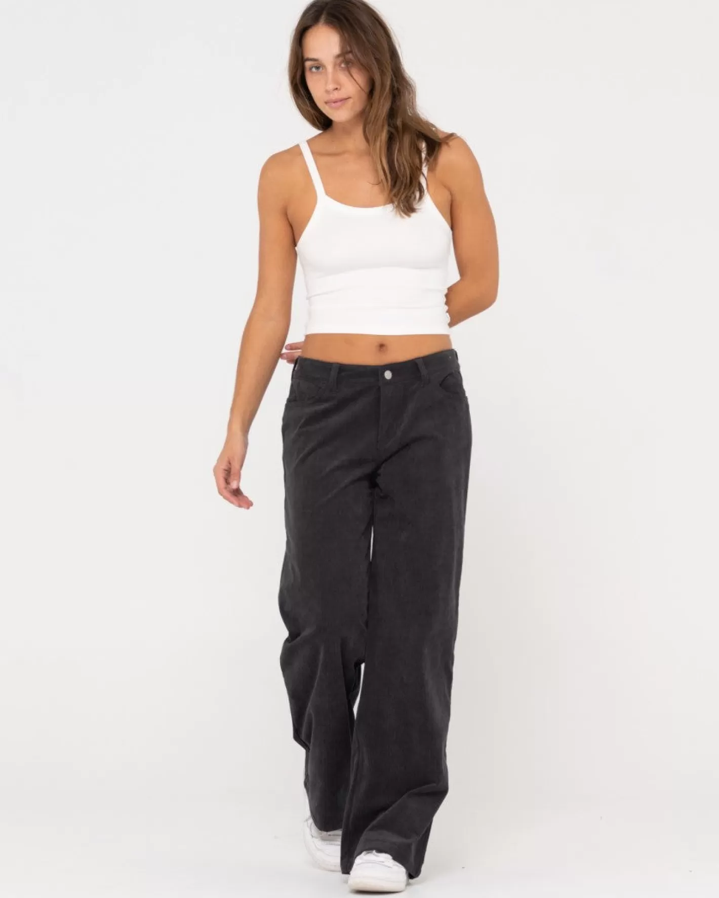 Mujer Rusty Pantalon De Pana Con Pernera Ancha Y Tiro Bajo The Secret