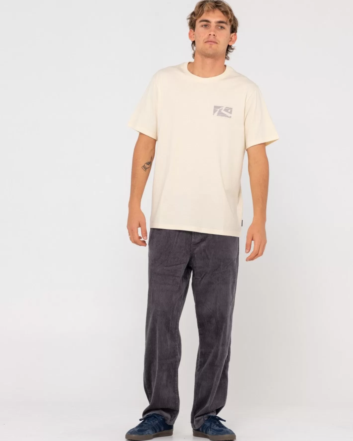 Hombre Rusty Pantalon De Pana De Corte Holgado Y 5 Bolsillos Gruesos De Rifts