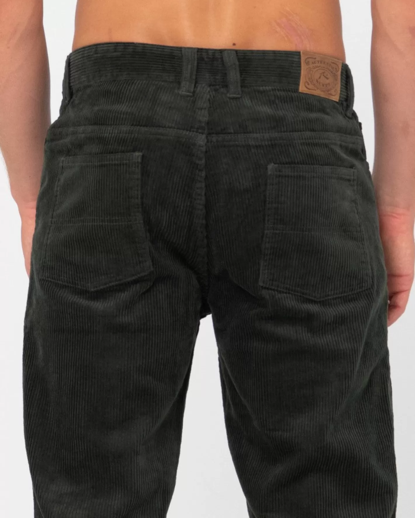 Hombre Rusty Pantalon De Pana De Corte Recto Con 5 Bolsillos Rifts