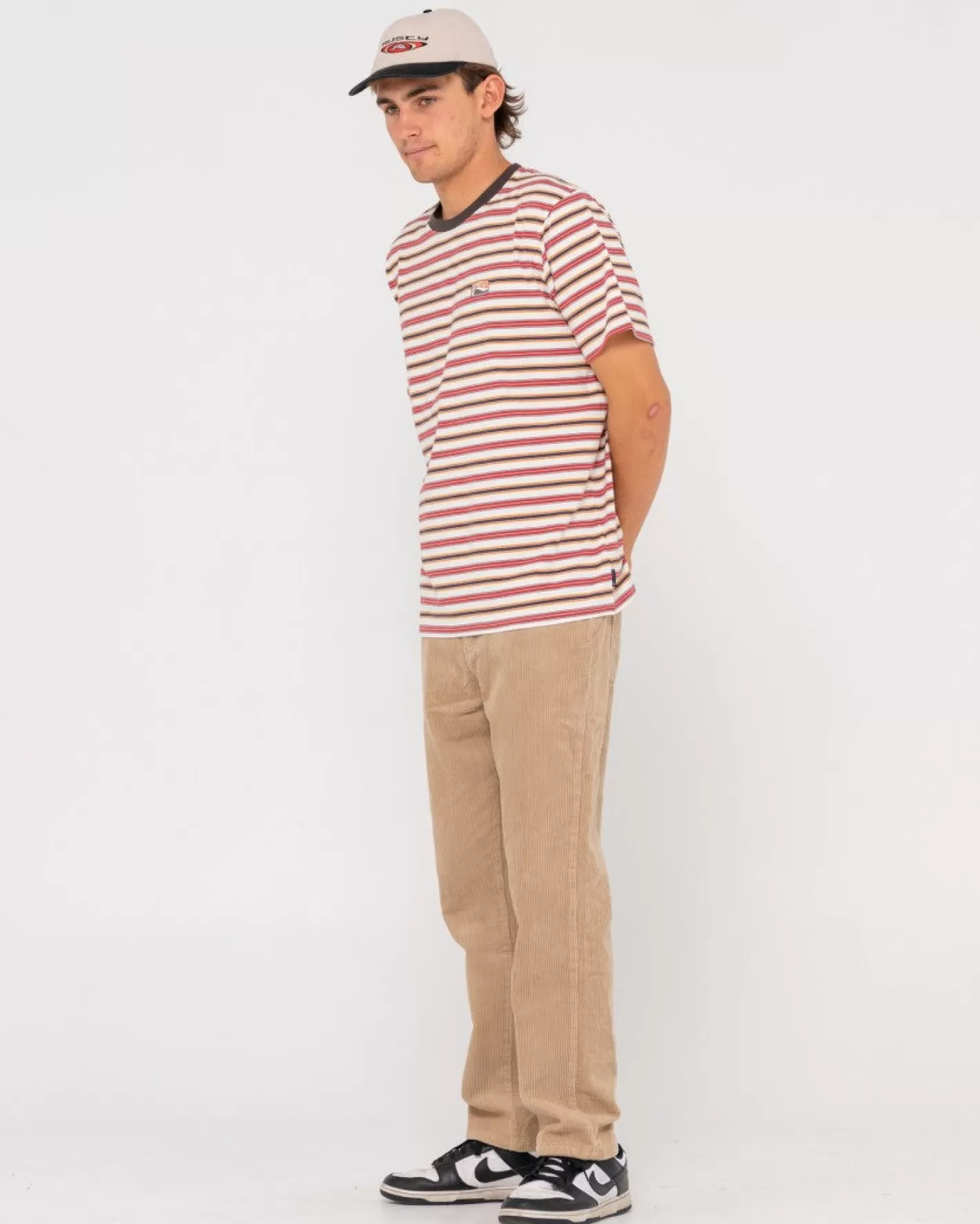 Hombre Rusty Pantalon De Pana De Corte Recto Con 5 Bolsillos Rifts