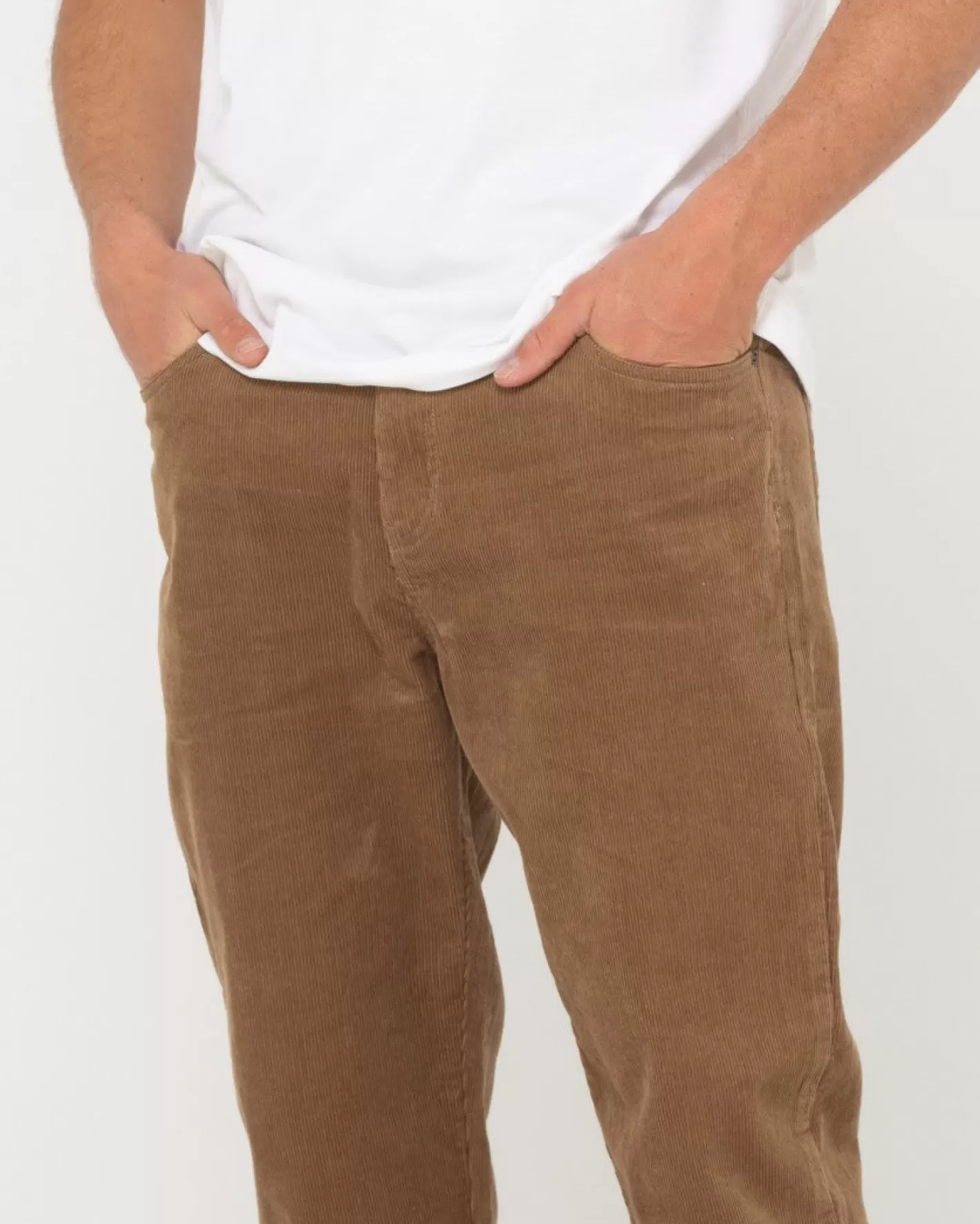Hombre Rusty Pantalon De Pana De Corte Recto Con 5 Bolsillos Rifts 14 Wale