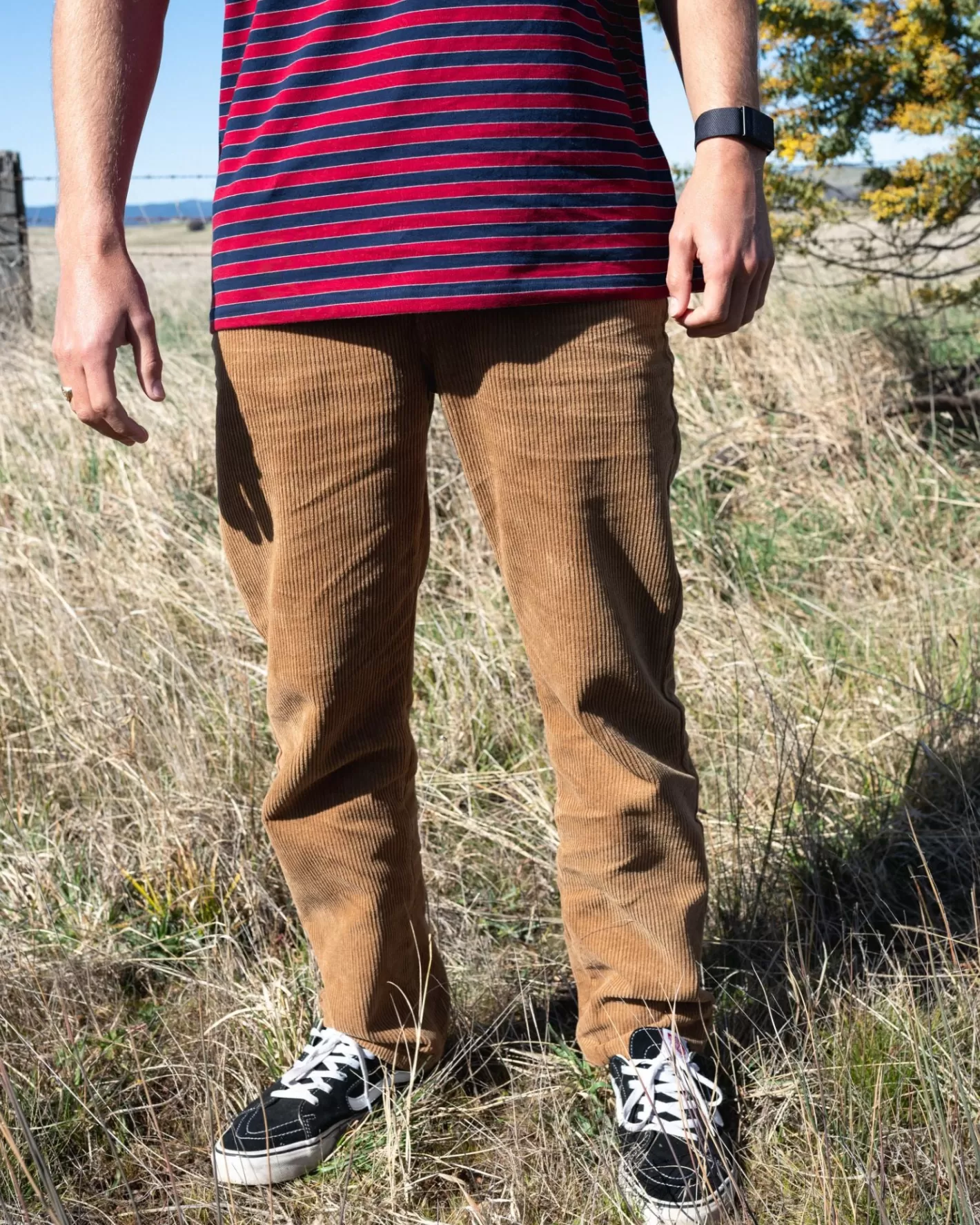 Hombre Rusty Pantalon De Pana De Corte Recto Con 5 Bolsillos Rifts 14 Wale