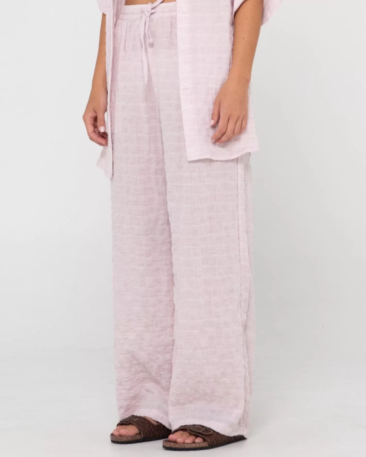 Mujer Rusty Pantalon De Playa De Corte Relajado Y Talle Alto Siena