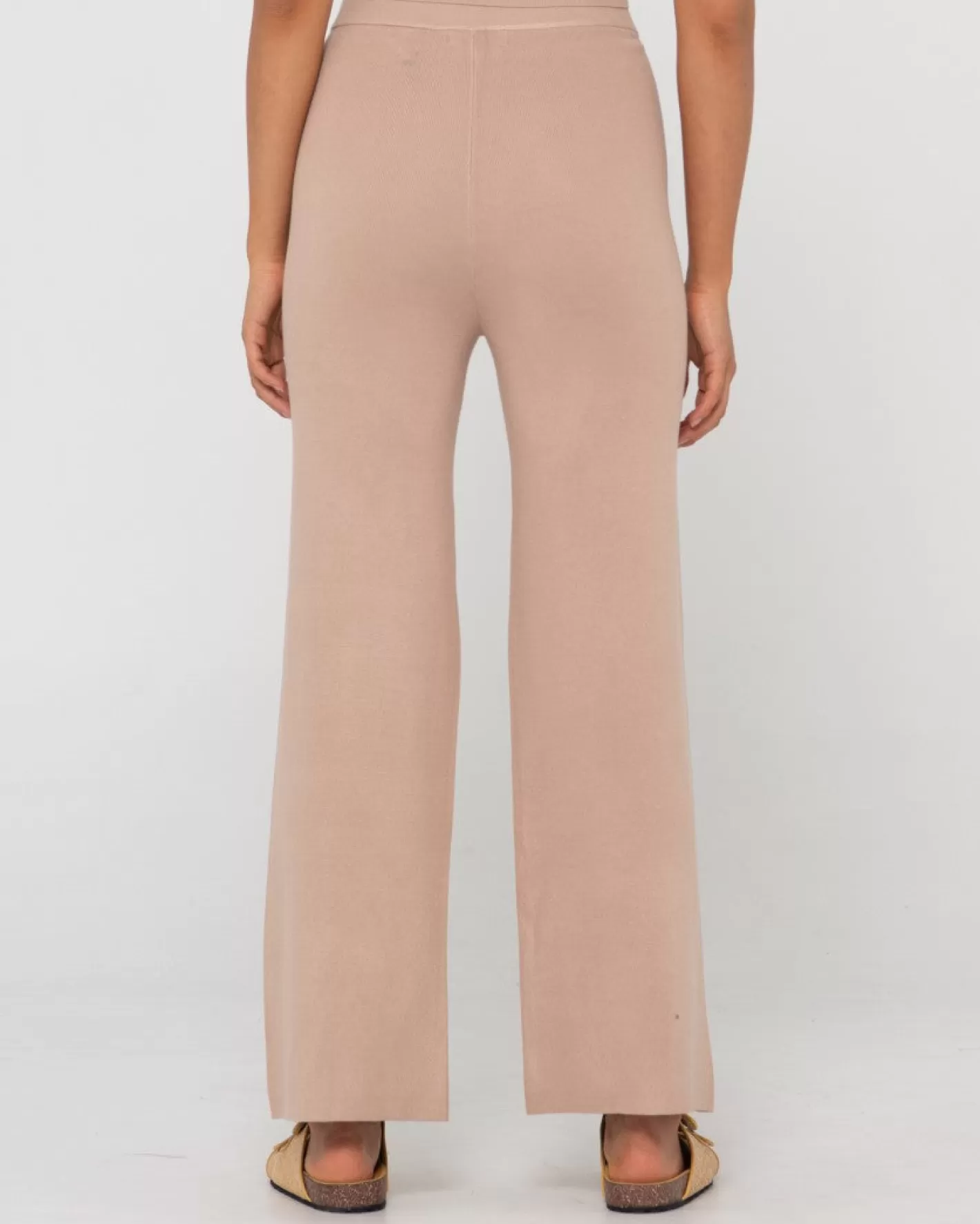 Mujer Rusty Pantalon De Punto Con Pernera Ancha Y Talle Alto Amelia