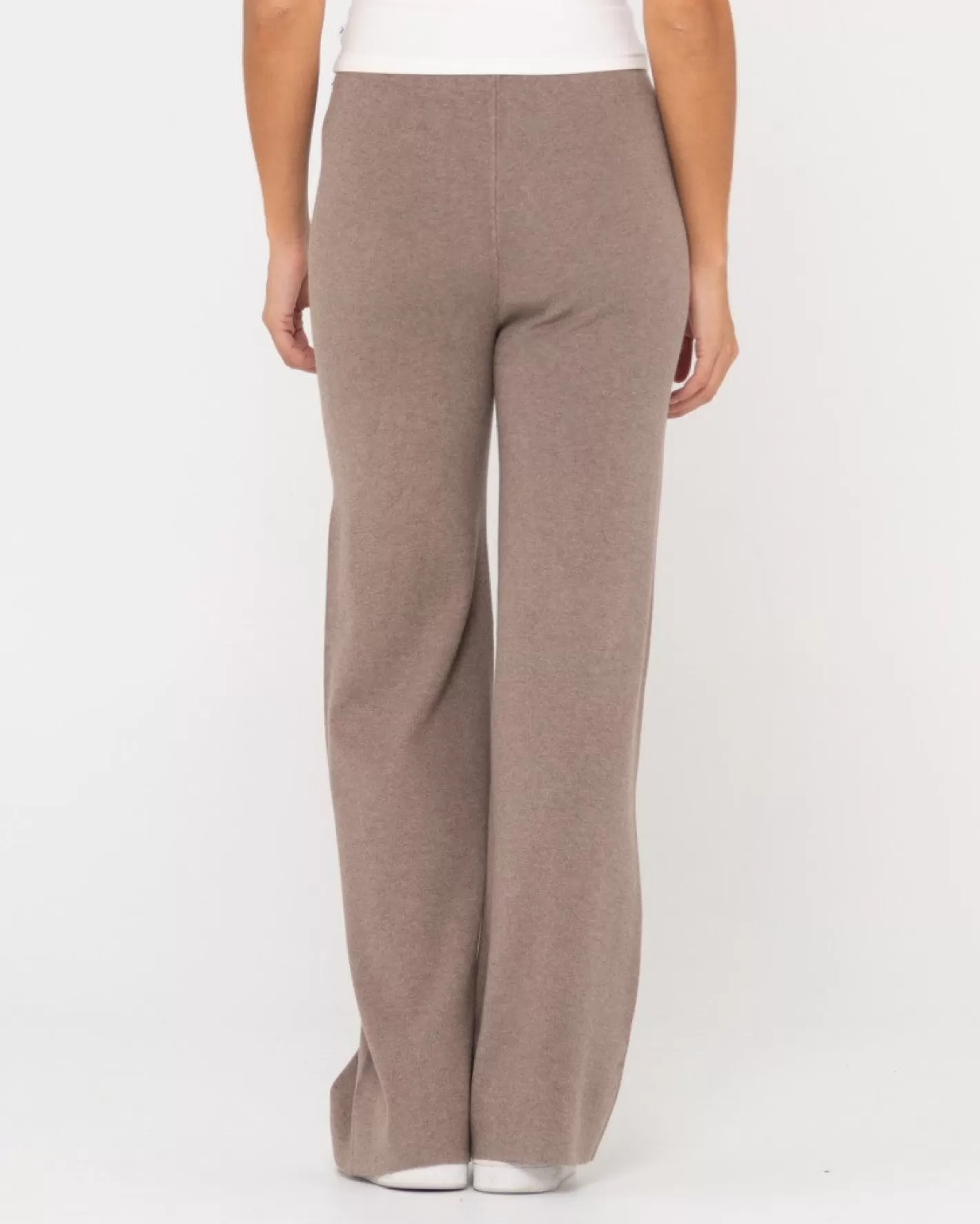 Mujer Rusty Pantalon De Punto Con Pernera Ancha Y Talle Alto Amelia
