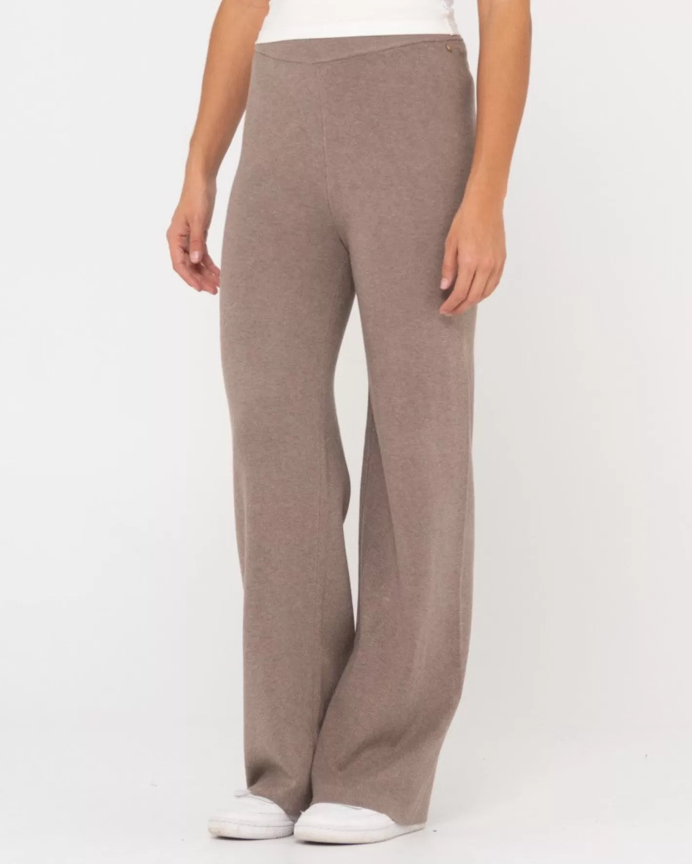 Mujer Rusty Pantalon De Punto Con Pernera Ancha Y Talle Alto Amelia