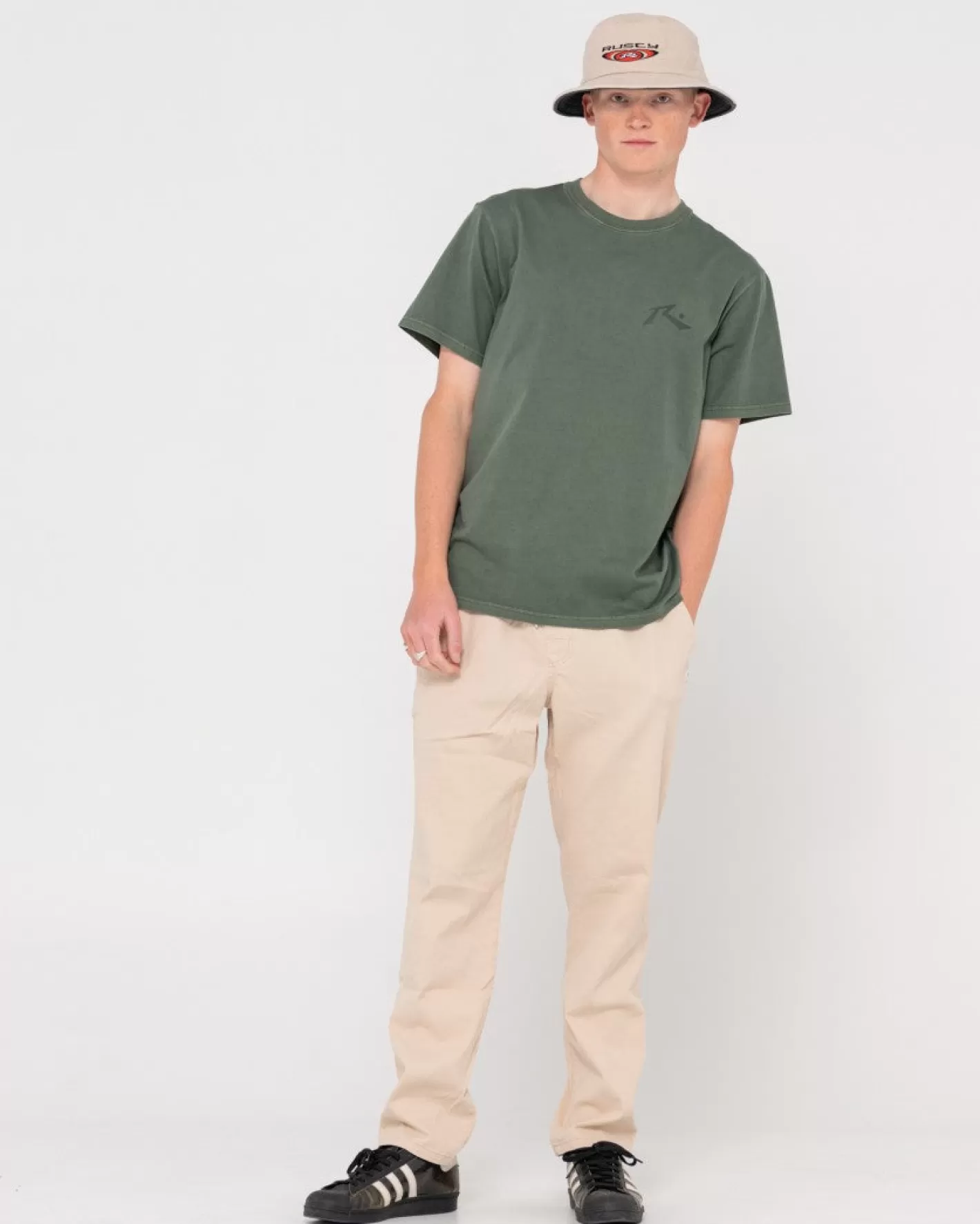 Hombre Rusty Pantalon Elastico De Corte Recto Para Nino Medio