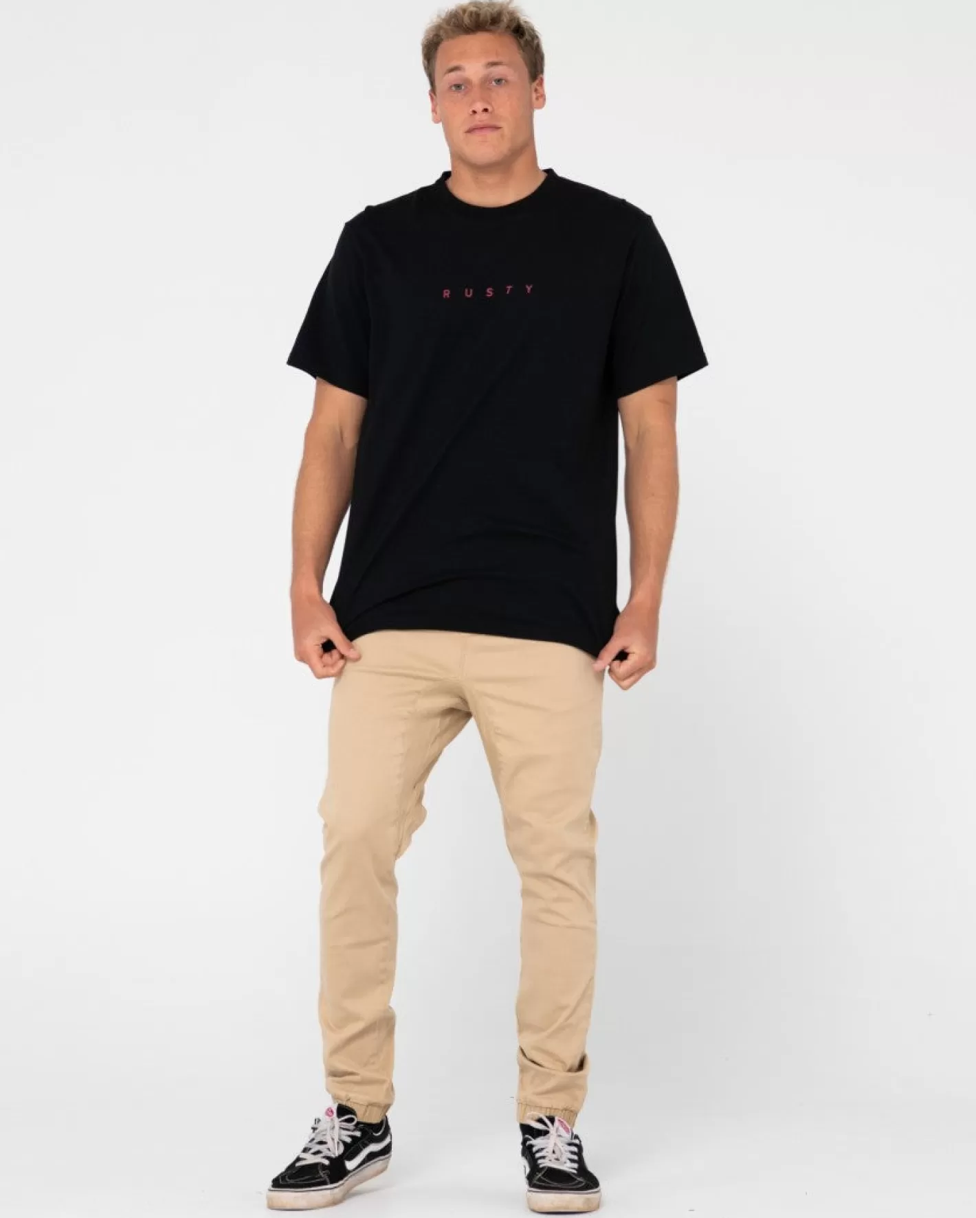 Hombre Rusty Pantalon Elastico De Corte Slim Con Gancho