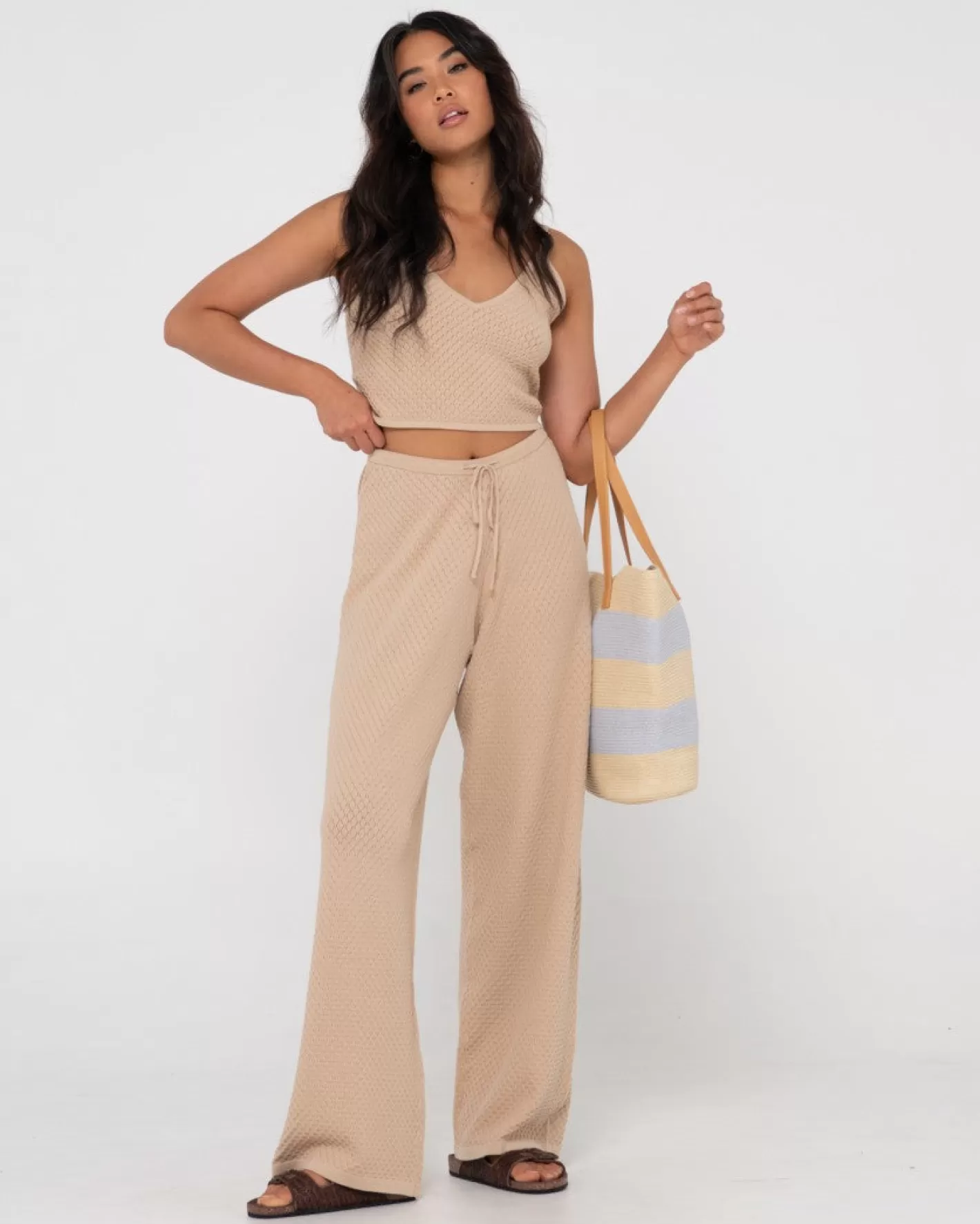 Mujer Rusty Pantalon Florence De Talle Alto Y Corte Relajado
