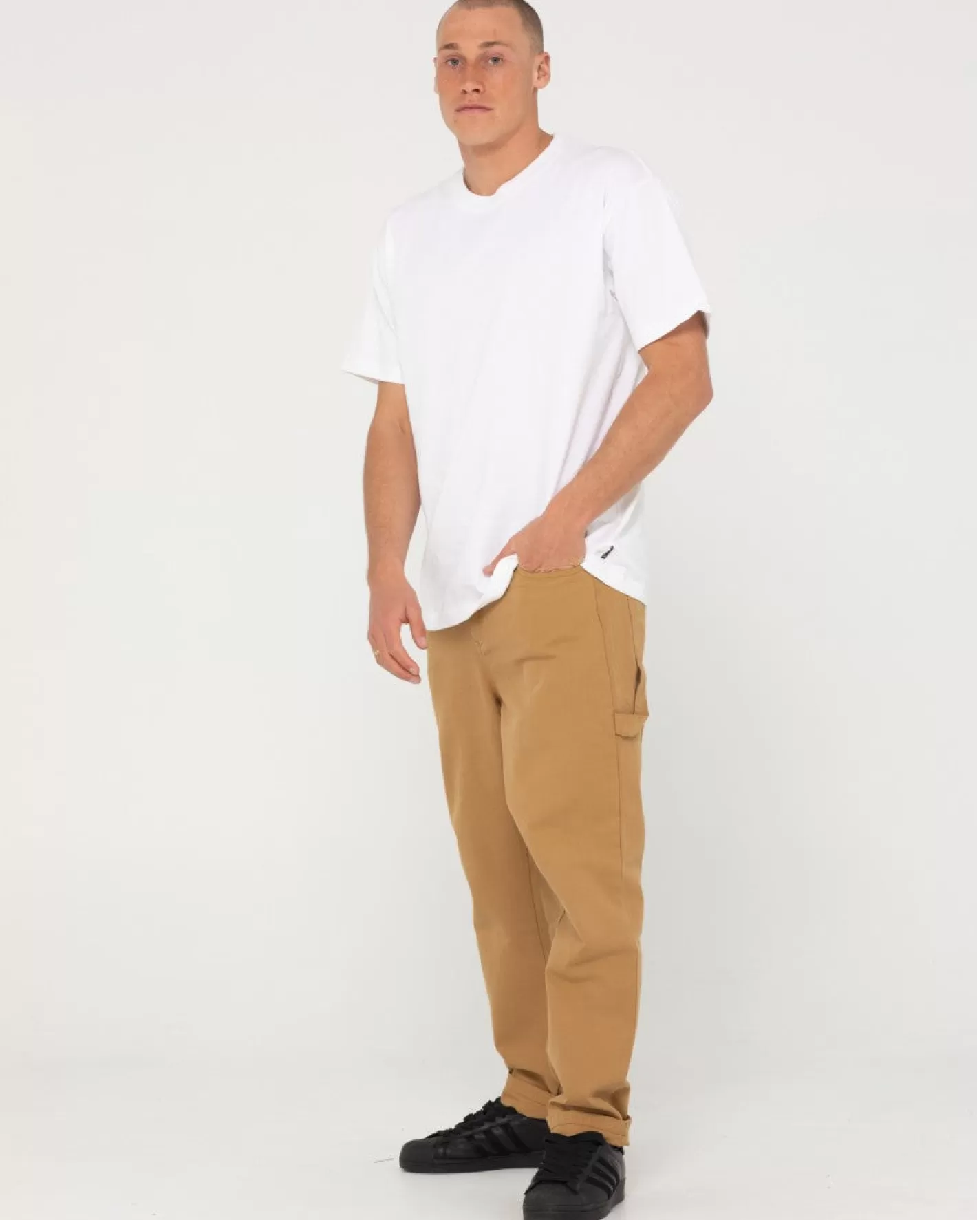 Hombre Rusty Pantalon Peto De Corte Recto Con 5 Bolsillos