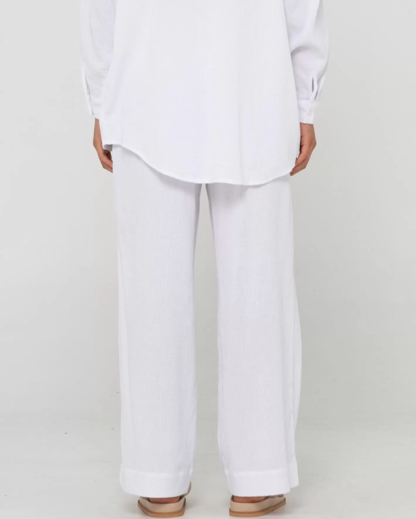 Mujer Rusty Pantalon Vahala De Talle Alto Y Ajuste Relajado