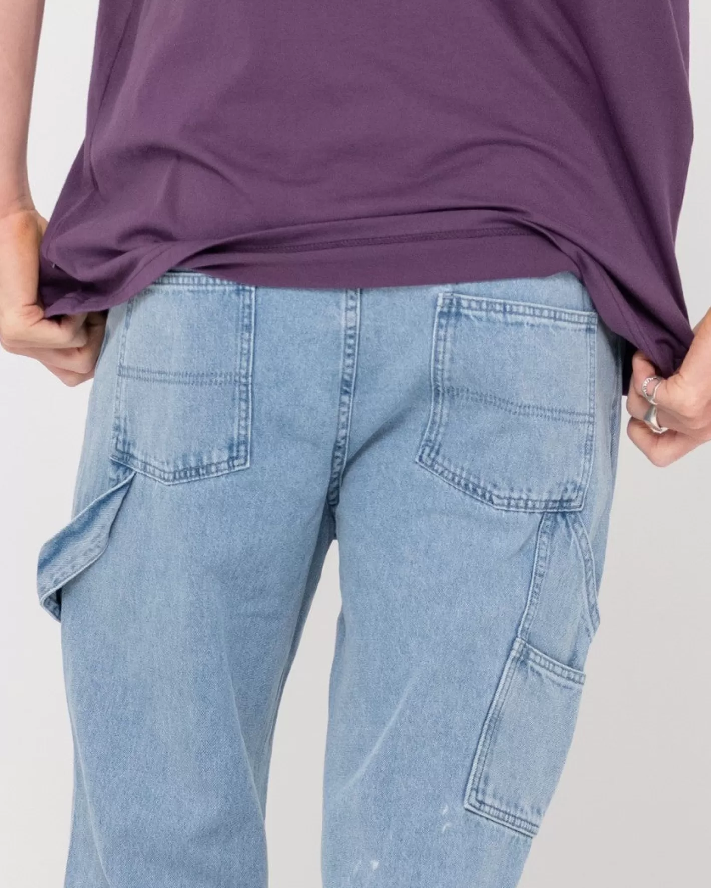 Hombre Rusty Pantalon Vaquero De Corte Recto Con Peto