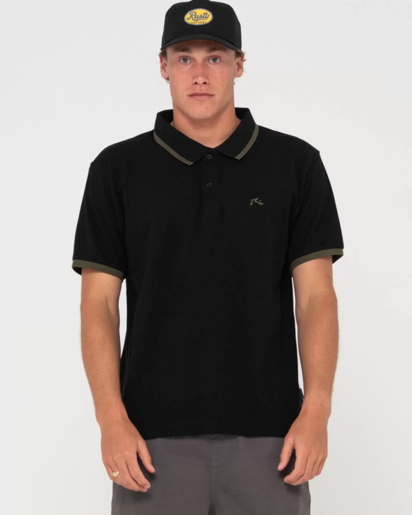 Hombre Rusty Polo De Manga Corta Con Punta Del Hoyo 19