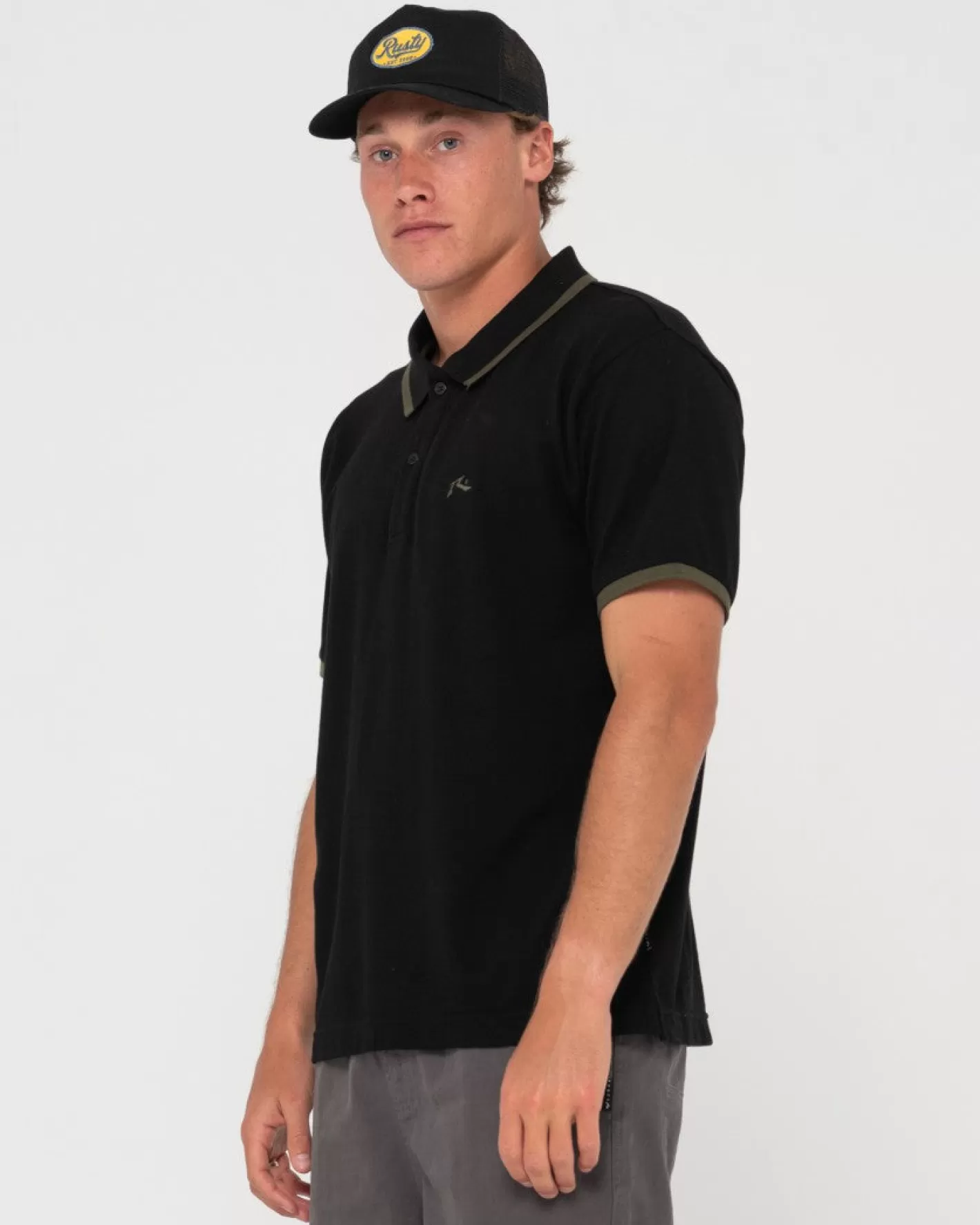 Hombre Rusty Polo De Manga Corta Con Punta Del Hoyo 19