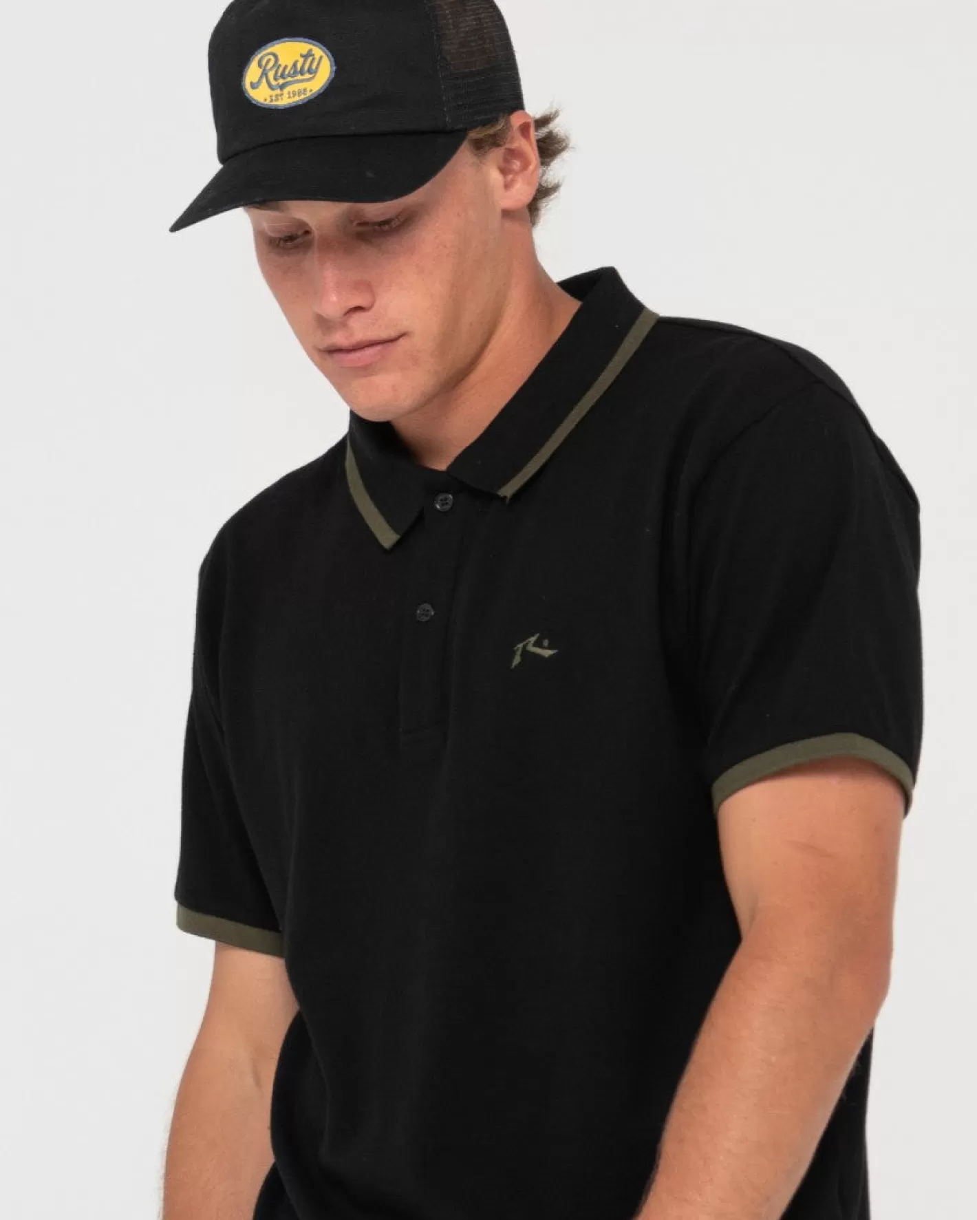 Hombre Rusty Polo De Manga Corta Con Punta Del Hoyo 19
