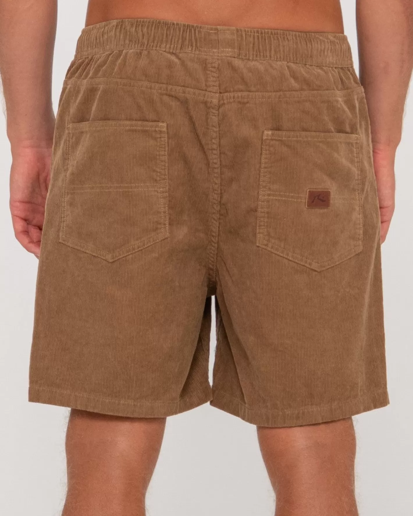 Hombre Rusty Rifts 14 Wale Pantalon Corto De Cordon Elastico Con Lavado Vintage