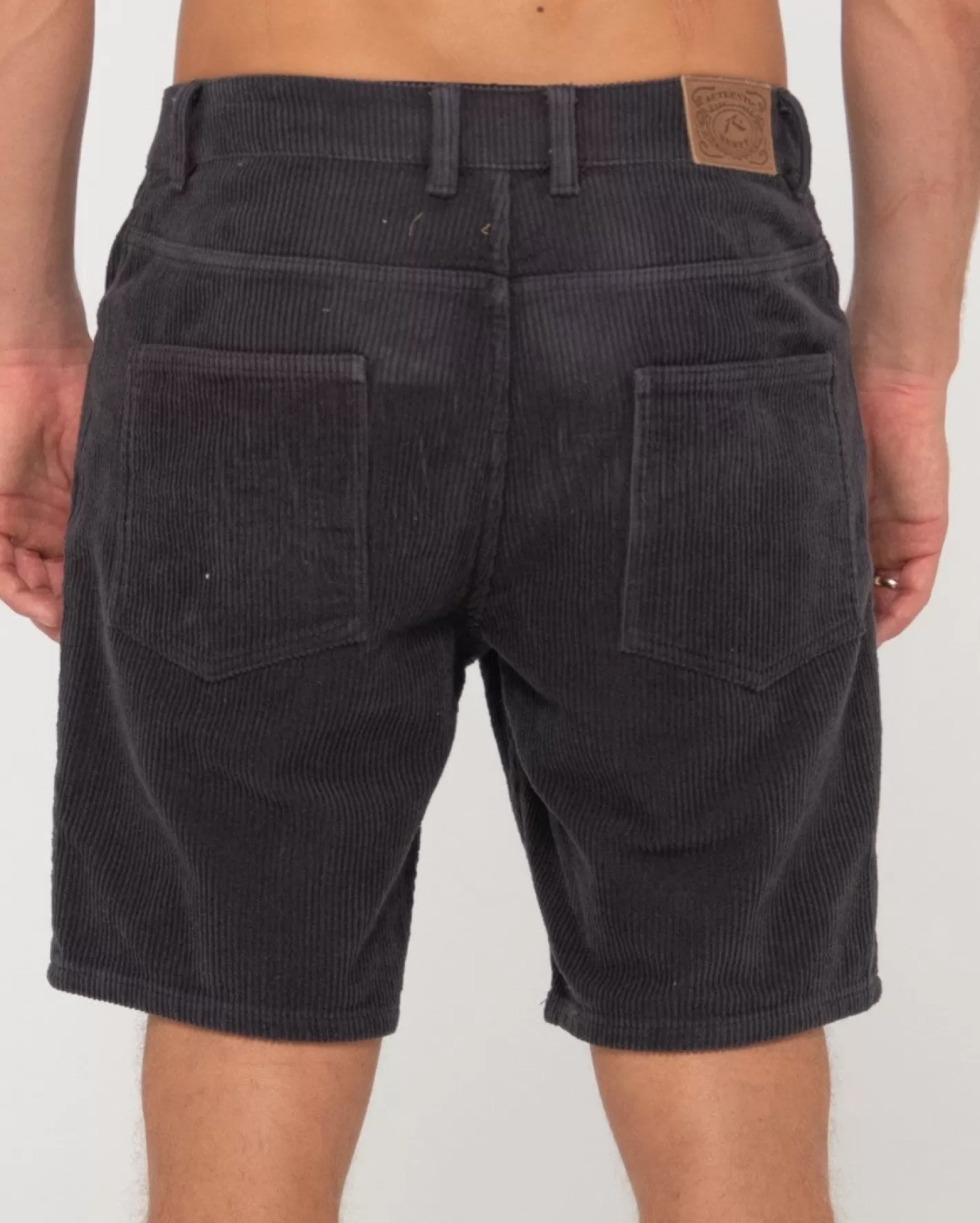 Hombre Rusty Rifts Pantalon Corto De Pana Con Lavado Vintage Y 5 Bolsillos