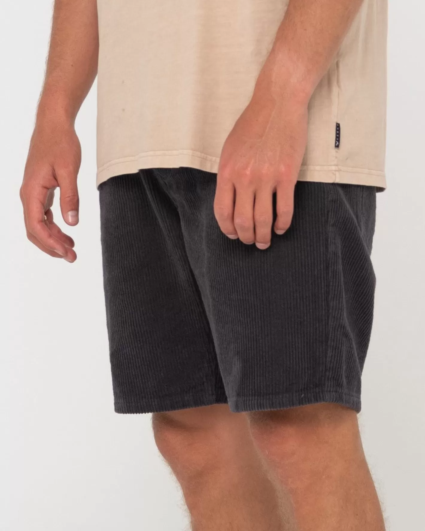 Hombre Rusty Rifts Pantalon Corto De Pana Con Lavado Vintage Y 5 Bolsillos