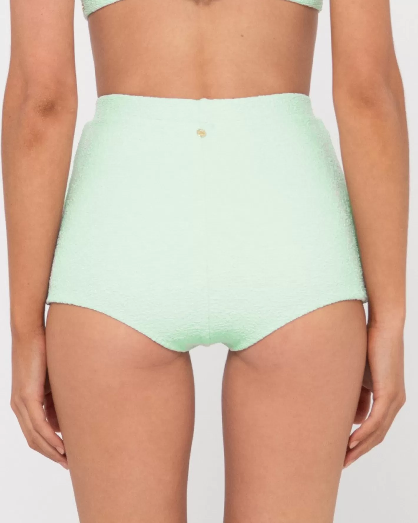 Mujer Rusty Shorts Surferos De Talle Alto Con Textura De Sandalo
