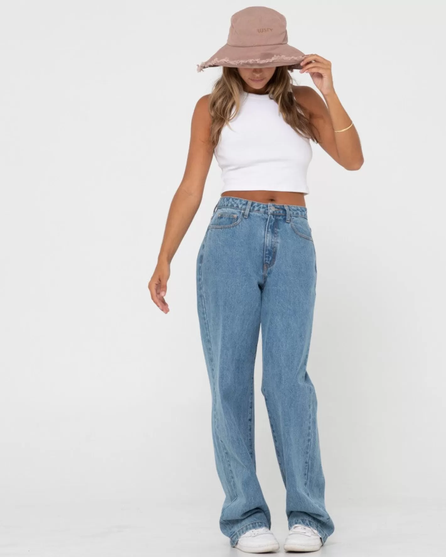 Mujer Rusty Sombrero De Pescador De Ala Ancha Organico Gleam