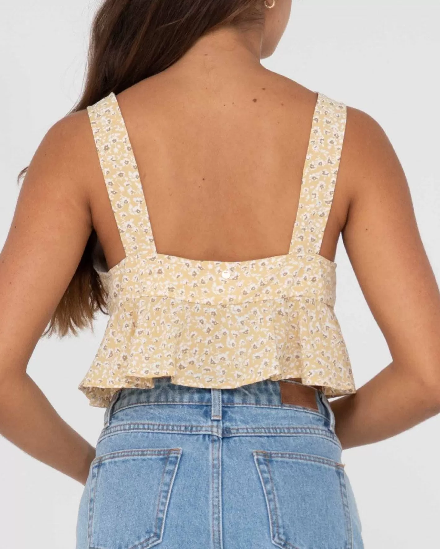 Mujer Rusty Top Corto Con Estampado Floral Magnolia