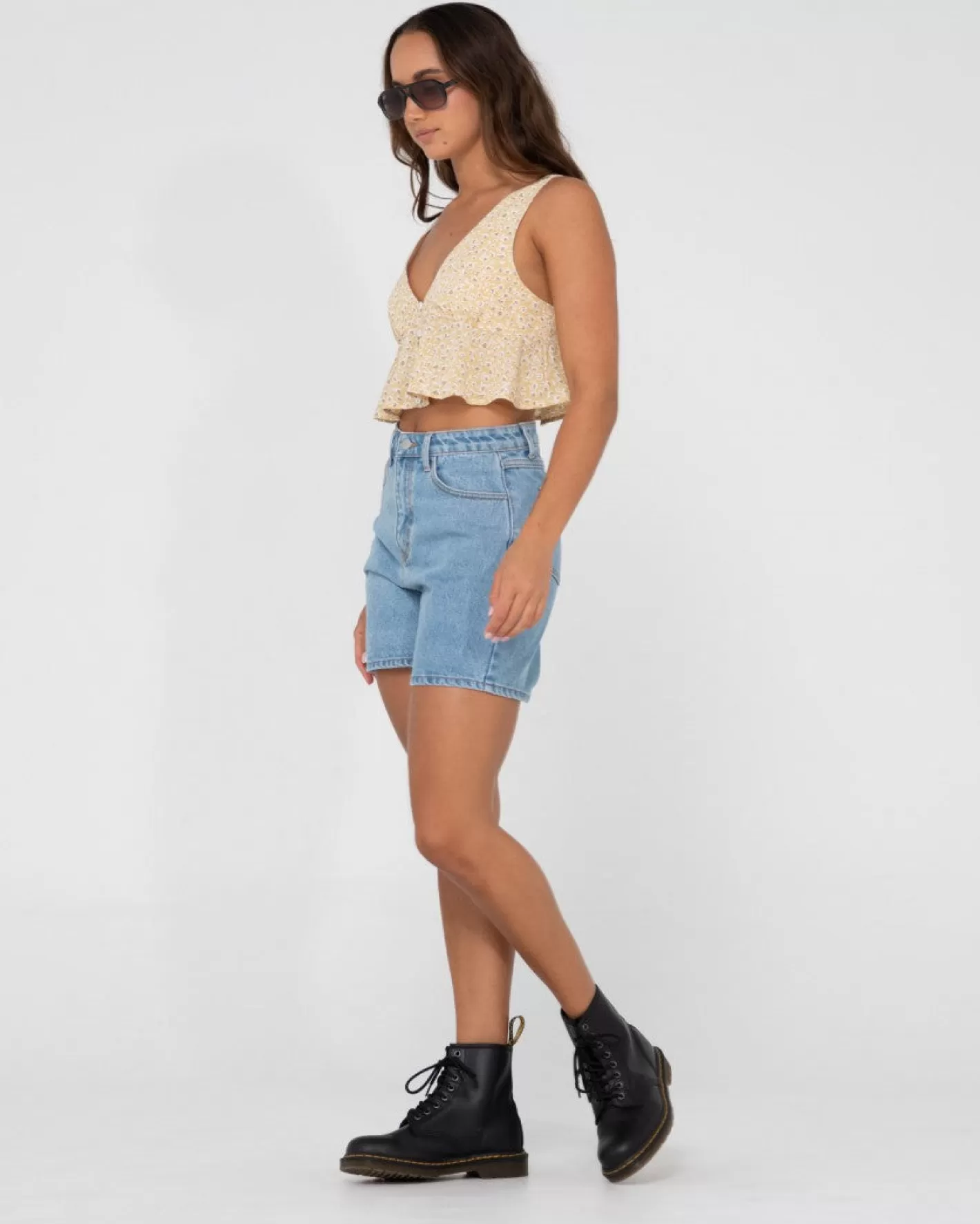 Mujer Rusty Top Corto Con Estampado Floral Magnolia