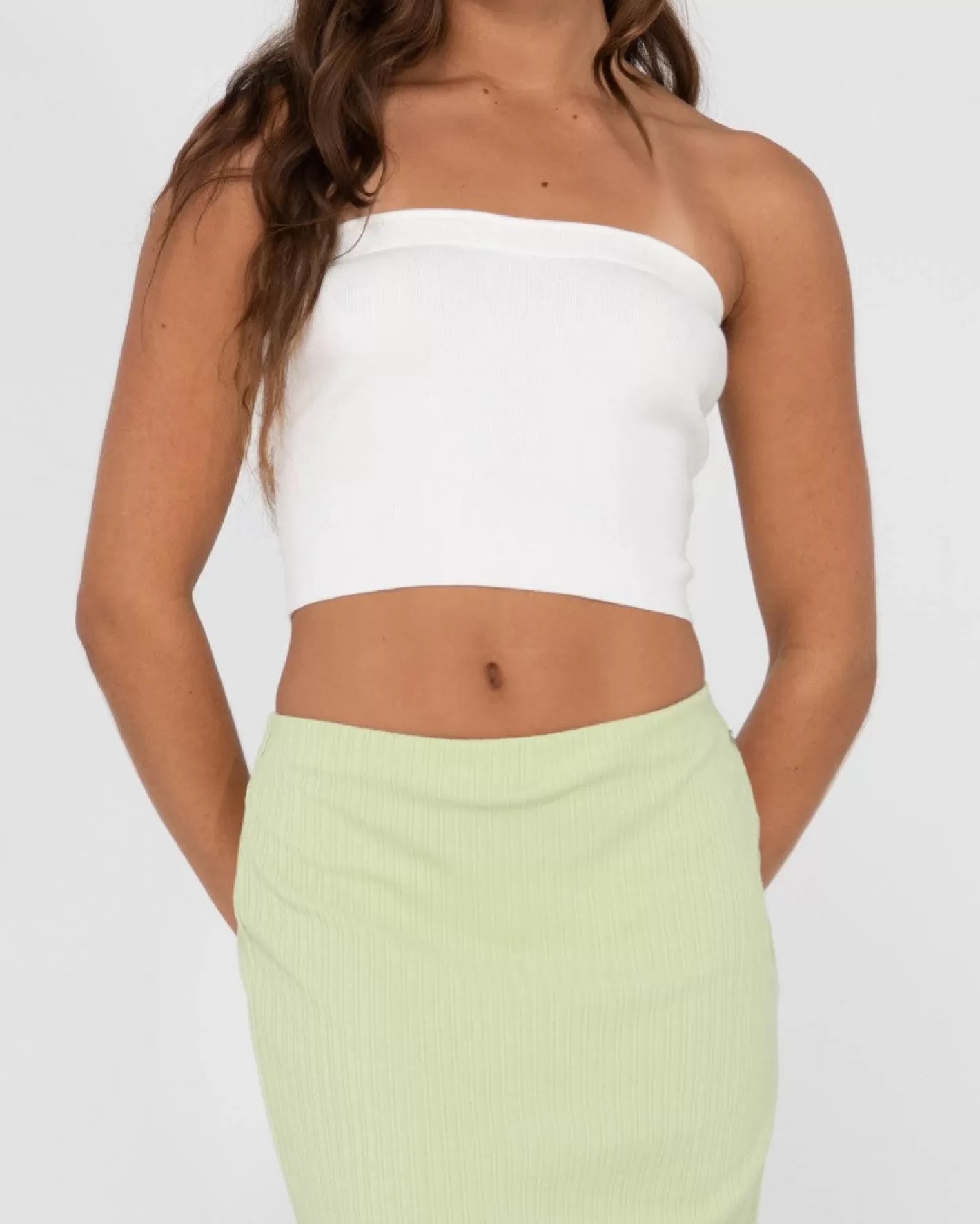 Mujer Rusty Top Corto De Punto Sin Tirantes Amelia