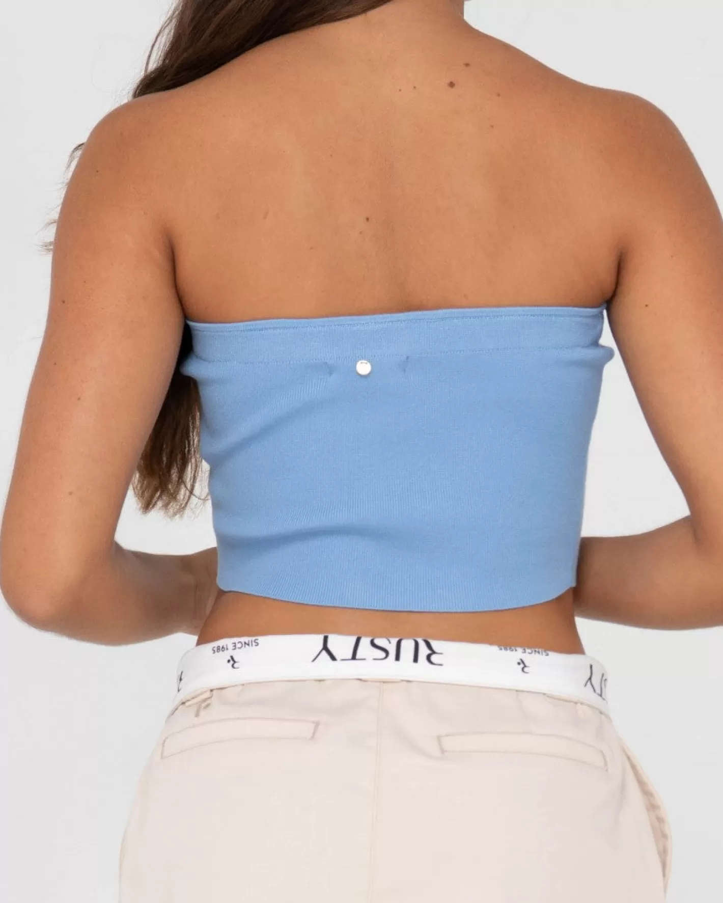 Mujer Rusty Top Corto De Punto Sin Tirantes Amelia