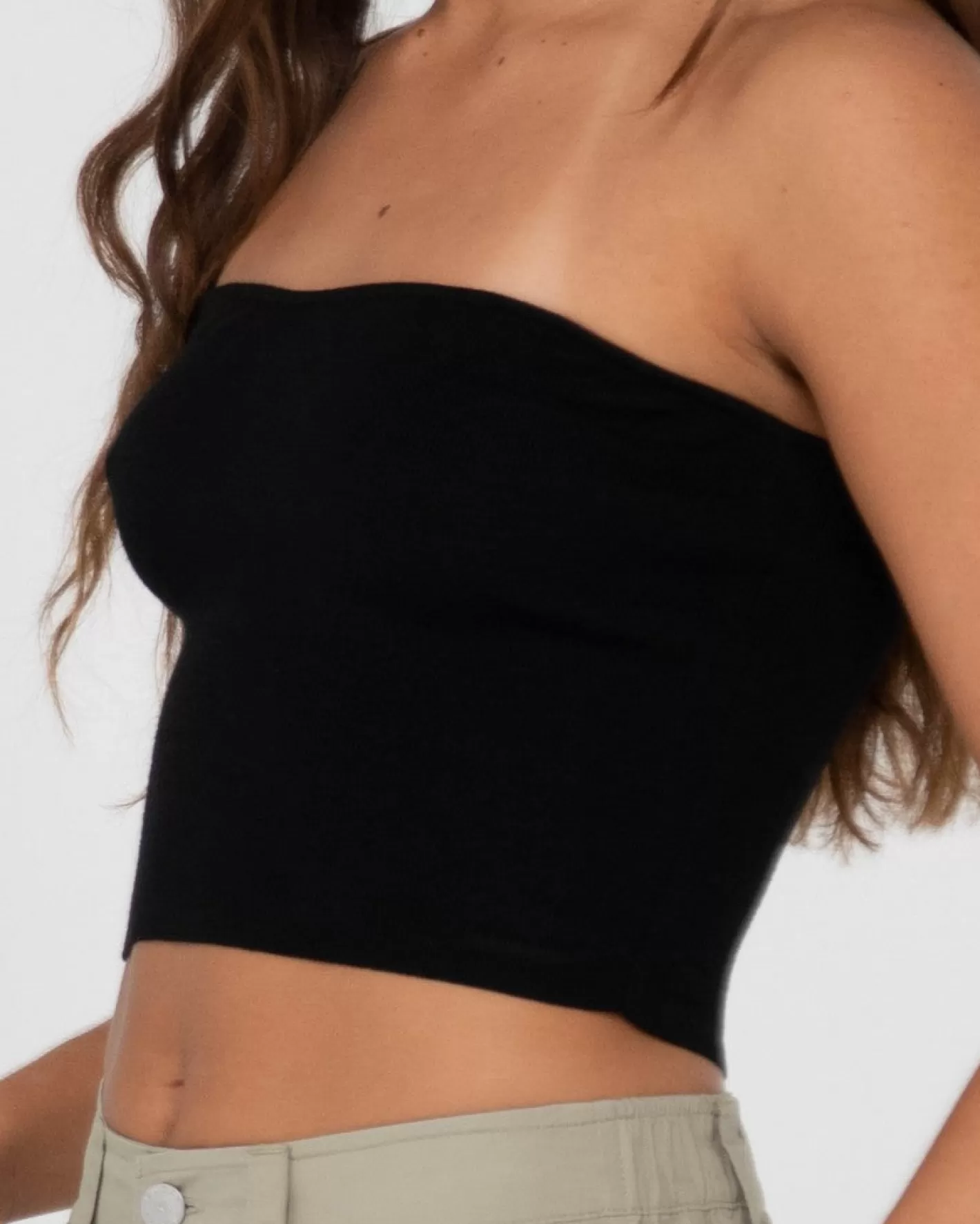 Mujer Rusty Top Corto De Punto Sin Tirantes Amelia