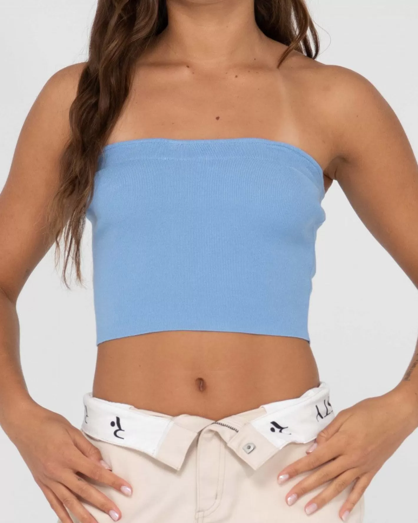 Mujer Rusty Top Corto De Punto Sin Tirantes Amelia