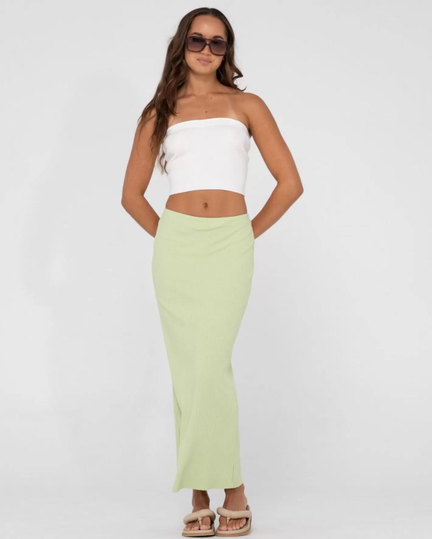 Mujer Rusty Top Corto De Punto Sin Tirantes Amelia