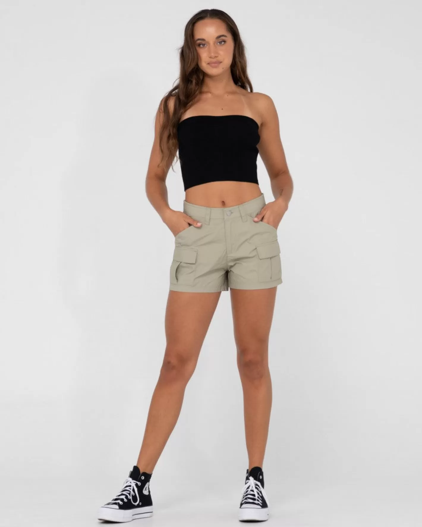 Mujer Rusty Top Corto De Punto Sin Tirantes Amelia