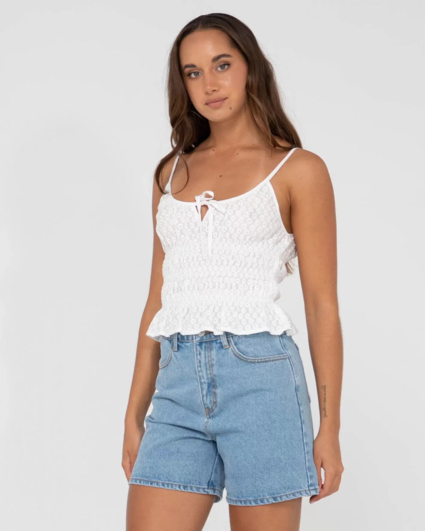 Mujer Rusty Top Corto De Tirantes Con Aberturas Effie