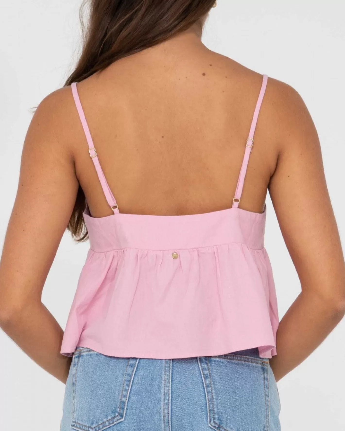 Mujer Rusty Top Corto De Tirantes Con Cuello En V Felicity