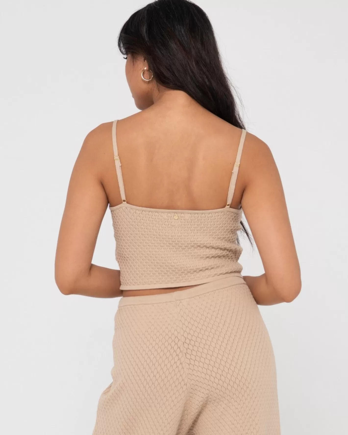 Mujer Rusty Top Corto De Tirantes De Punto Con Cuello En V Florence