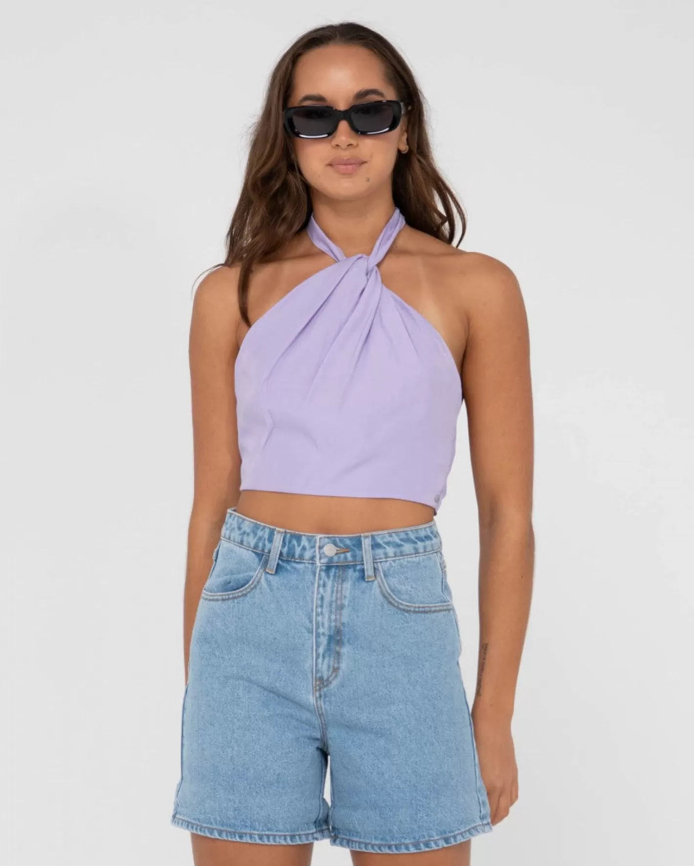 Mujer Rusty Top Corto Halter Retorcido Harlet