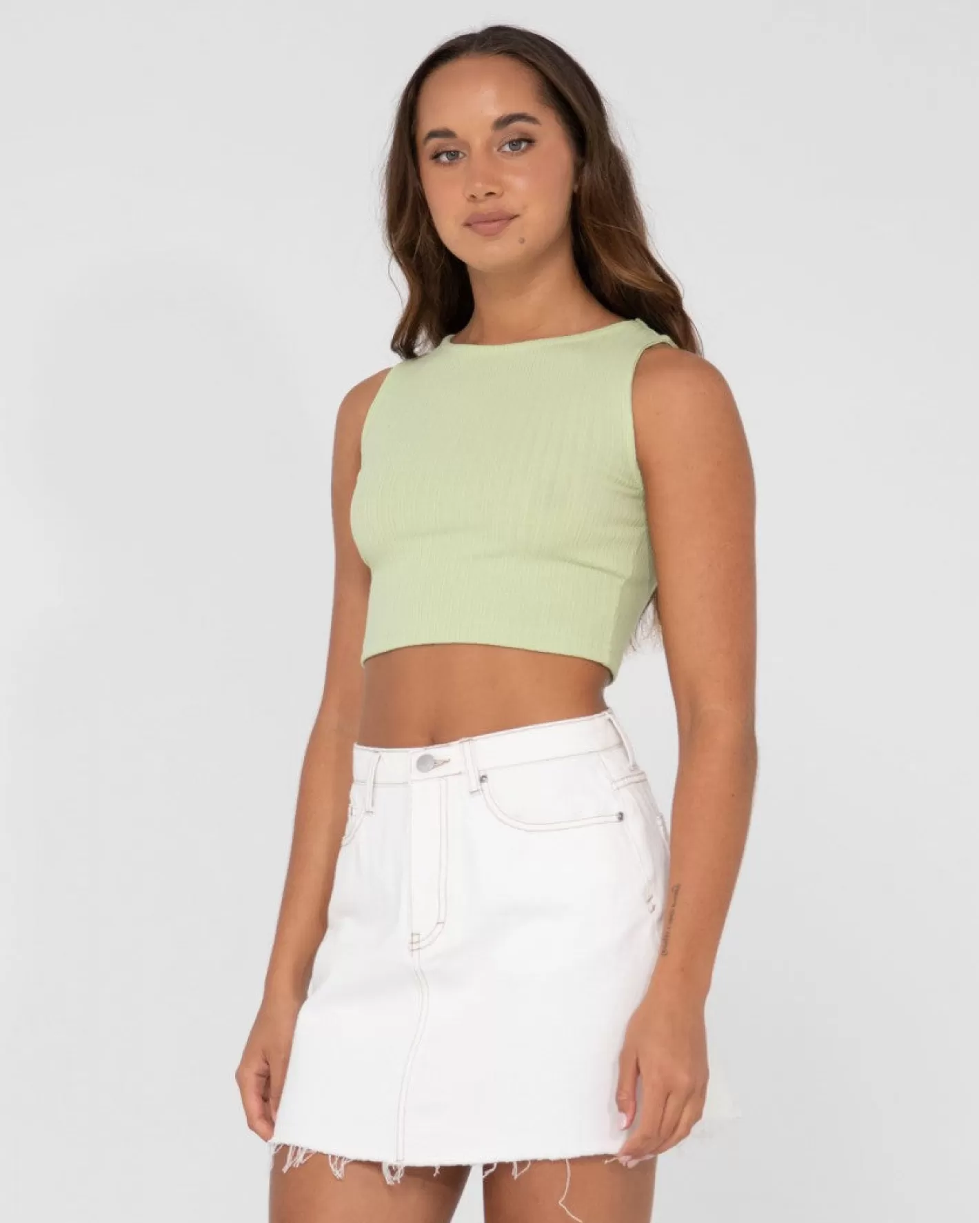 Mujer Rusty Top Corto Sin Mangas De Canale Scarlett