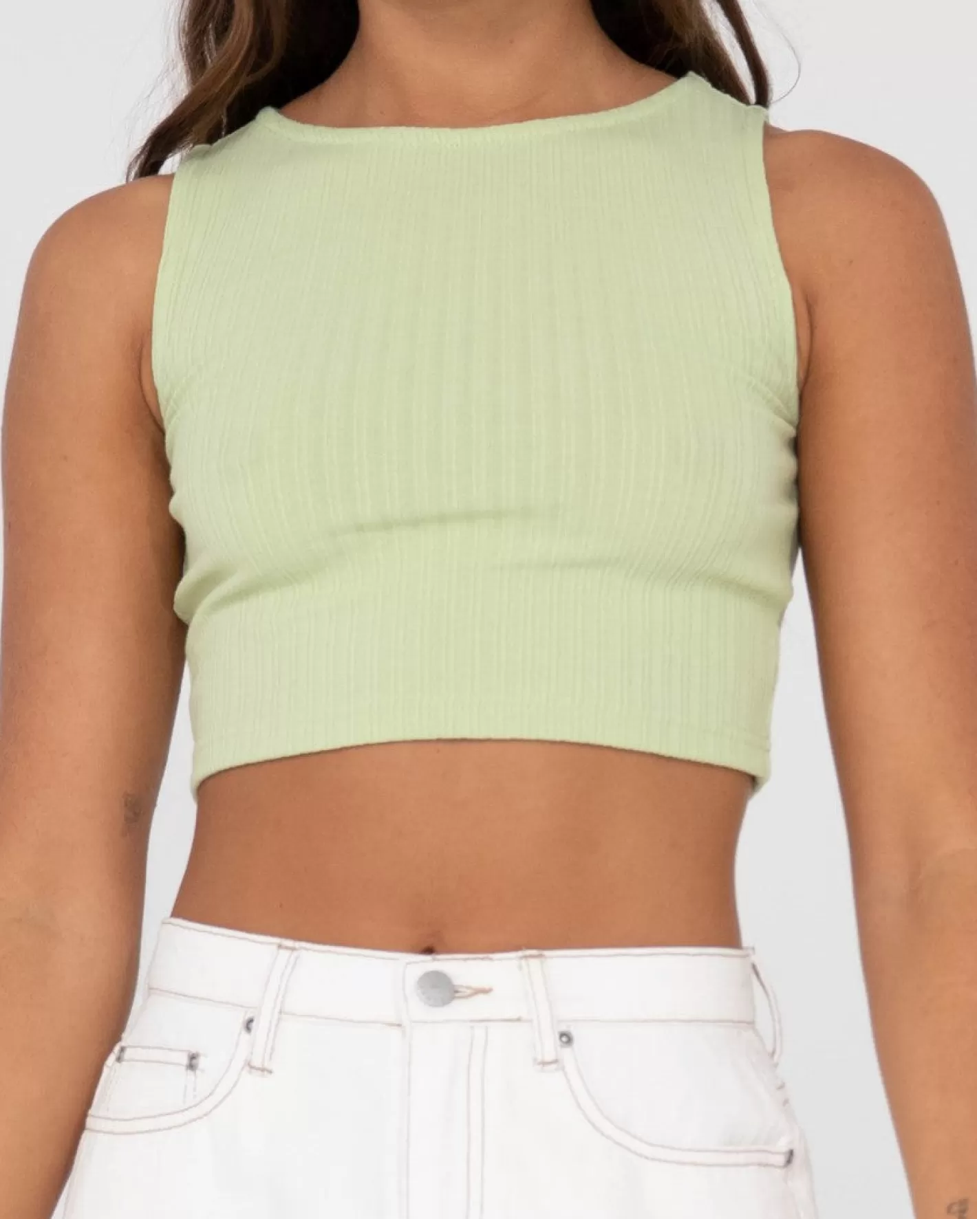Mujer Rusty Top Corto Sin Mangas De Canale Scarlett