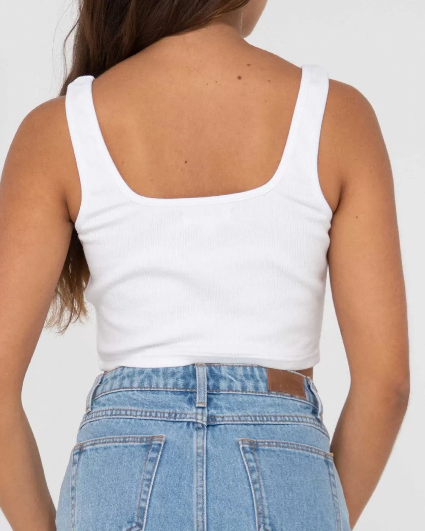 Mujer Rusty Top Corto Sin Mangas Para Bebe Con Grafico 1985