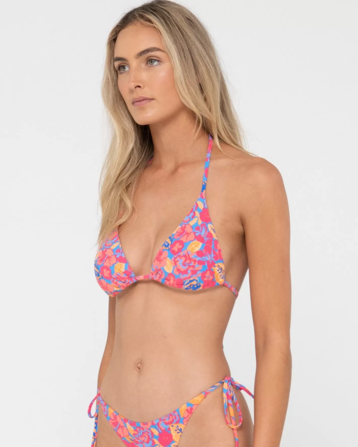 Mujer Rusty Top De Bikini Multiposicion Con Estampado Rio Hibiscus