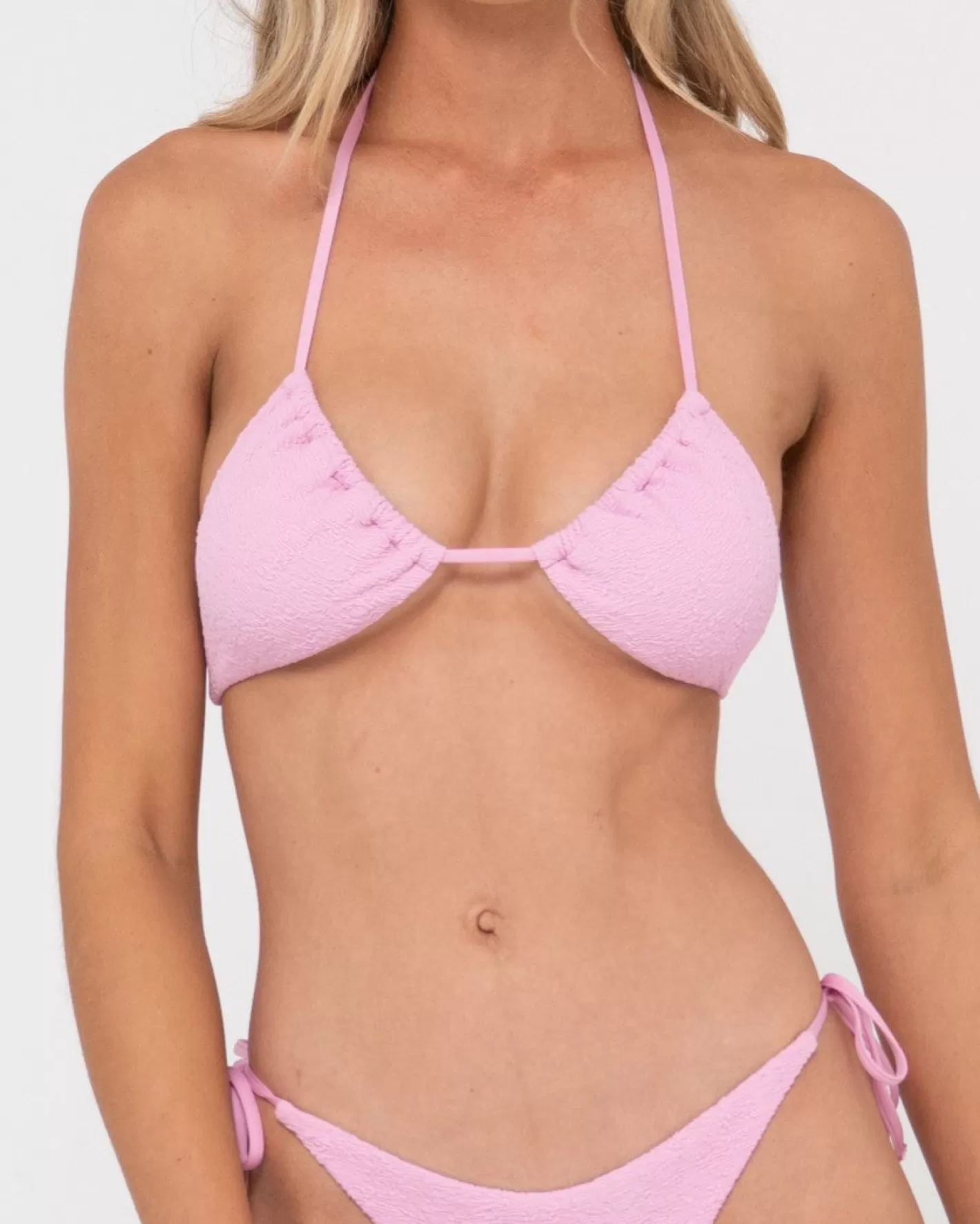 Mujer Rusty Top De Bikini Multiposicion Con Textura De Sandalo