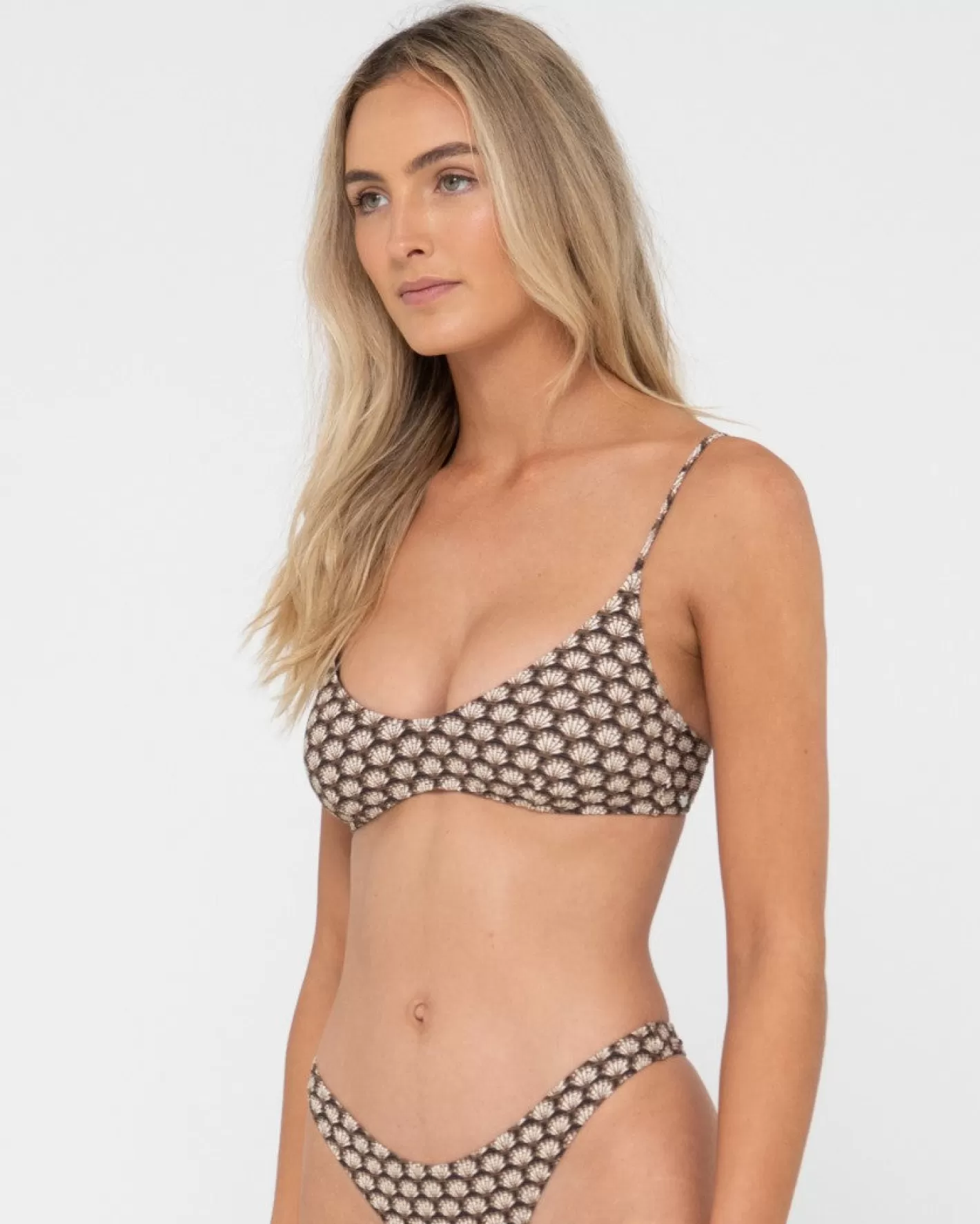 Mujer Rusty Top De Bikini Tipo Bralette Con Estampado De Conchas Sorrento