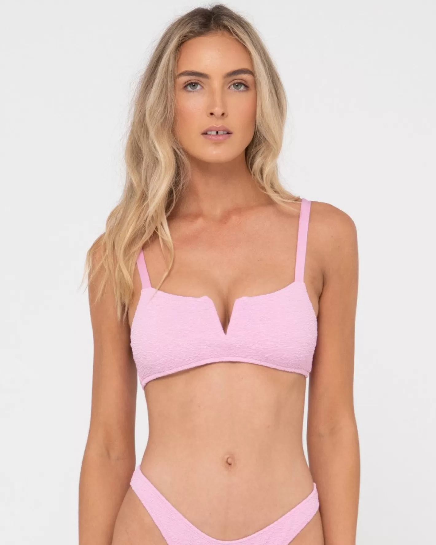 Mujer Rusty Top De Bikini Tipo Bralette Con Textura De Sandalo