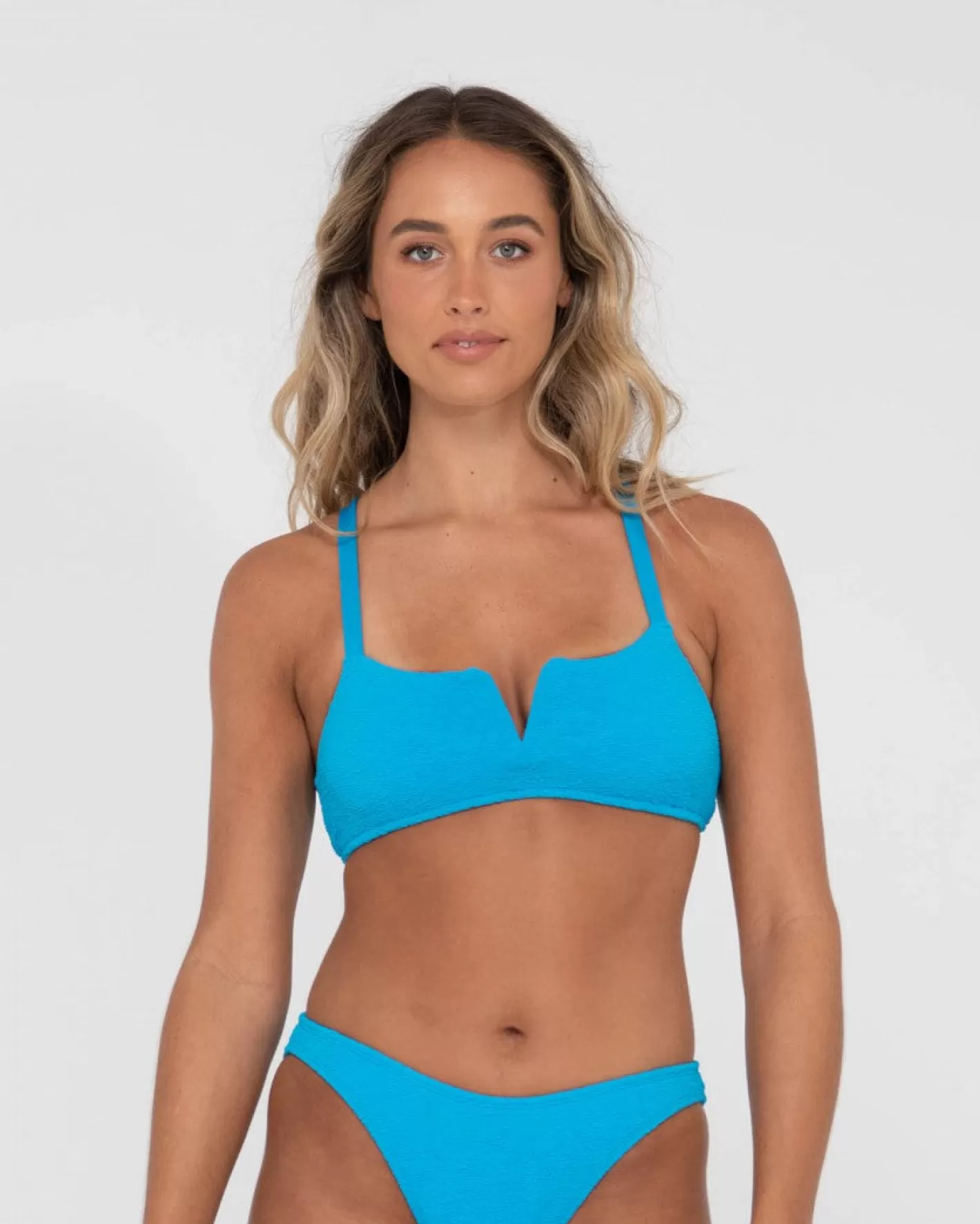 Mujer Rusty Top De Bikini Tipo Bralette Con Textura De Sandalo