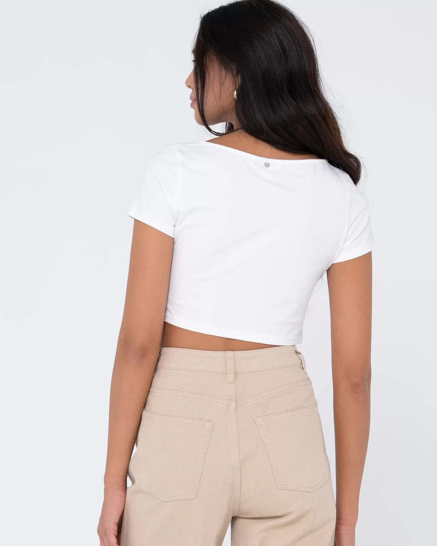 Mujer Rusty Top De Manga Corta Retorcido Kenz