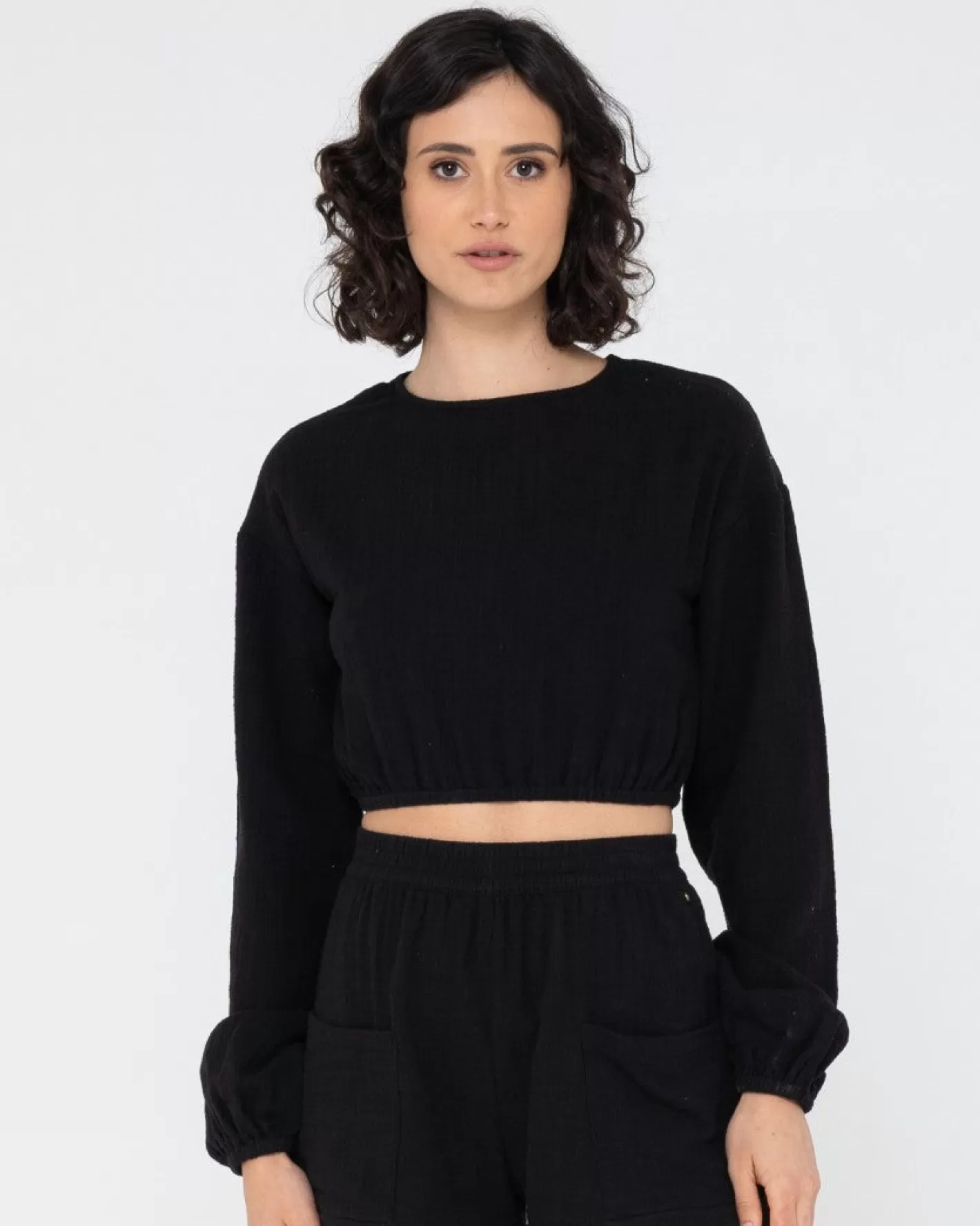 Mujer Rusty Top De Manga Larga En Algun Lugar